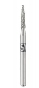 Piranha Diamond Single-Use Burs, FG, Round End Taper, #855-014SC, 1.4 mm, Super Coarse, Black, 25/Pk - Piranha Diamond Single-Use Burs, FG, Round End Taper, # 855-014, 1.4 mm, Super Coarse, Black, 25/Pk, 855-014SC - Image 1
