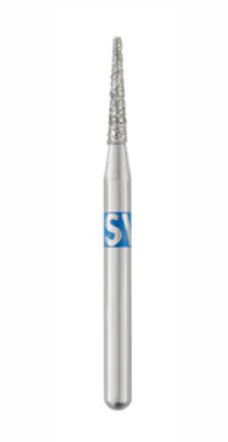 SS White Piranha Single-Use Diamond Bur, Very Fine Grit, Christmas Tree/Round End Taper Shape, Friction Grip, #852-012VF, 25/Pk - Piranha Diamond 852-012VF 25/Pk - Image 1