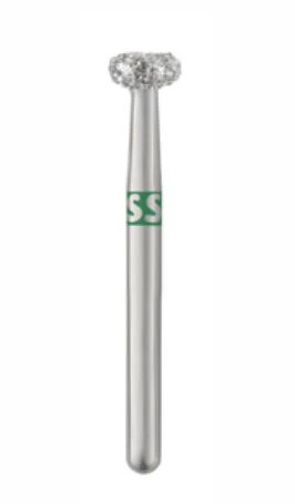 Piranha Diamond Single-Use Burs, FG, Wheel, #909-033C, 3.3 mm, Coarse, Green, 25/Pk - Piranha Diamond Single-Use Burs, FG, Wheel, # 909-033, 3.3 mm, Coarse, Green, 25/Pk - Image 1