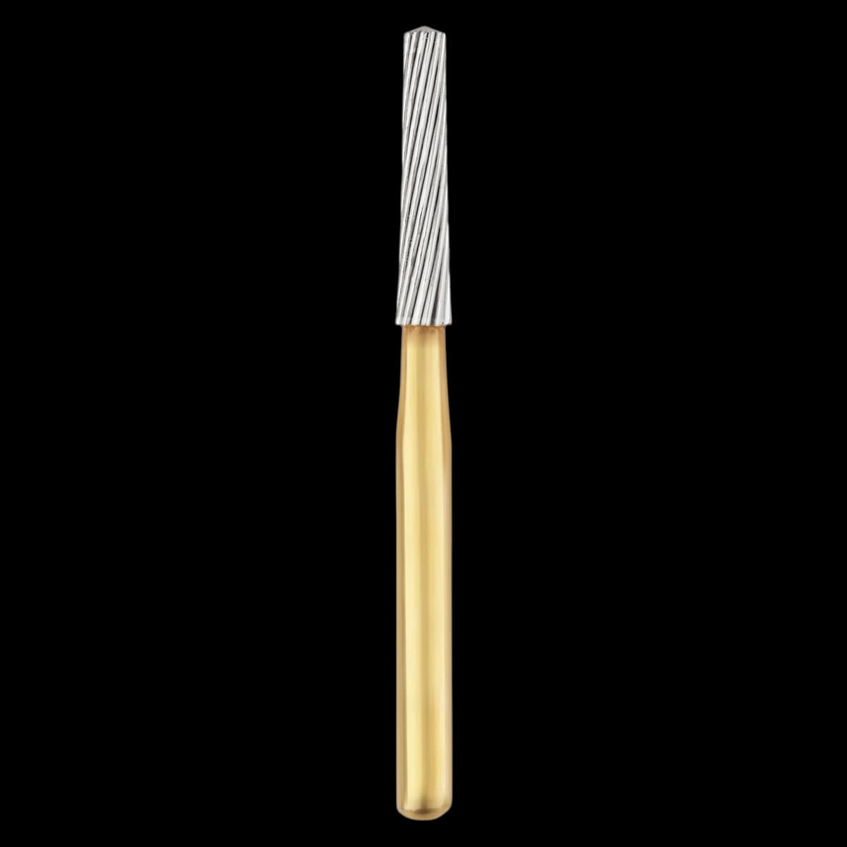 SS White Trimming & Finishing Carbide Bur, 20-Blade, Tapered Fissure, Pointed End, Friction Grip, Size #8878, 5/Pkg - Trimming & Finishing Carbide Burs – 20 Blade FG, 5/Pkg - Size #8878 - Image 1