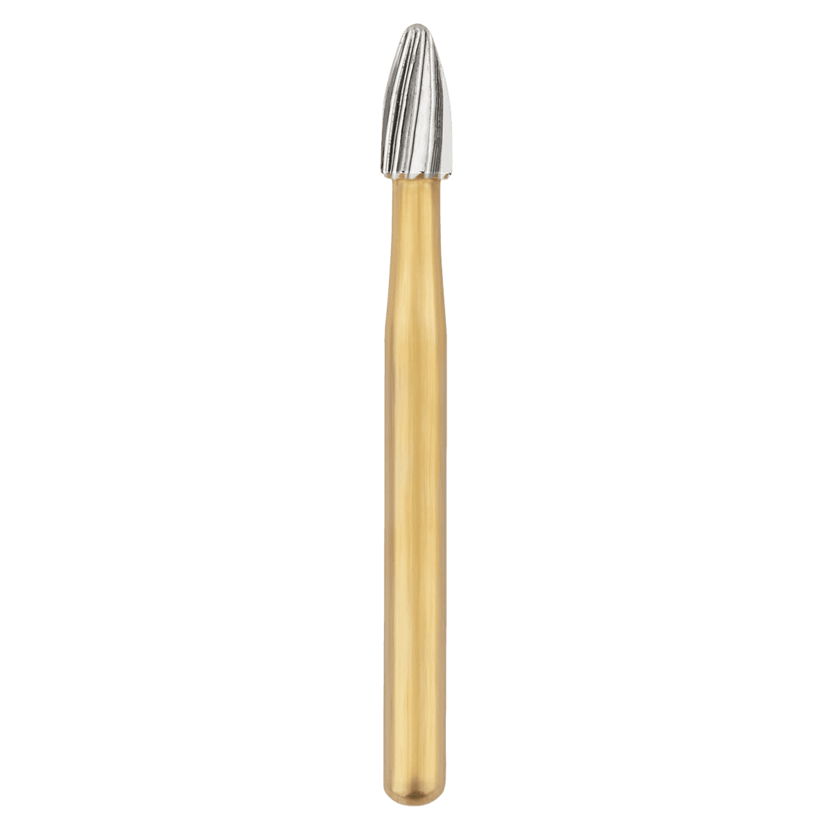 SS White #7406 12-Blade Trimming & Finishing Carbide Bur, Friction Grip, Football/Egg Shape, 100/Pkg - Trimming & Finishing Carbide Burs – 12 Blade FG, 100/Pkg - Egg, Size #7406 - Image 1