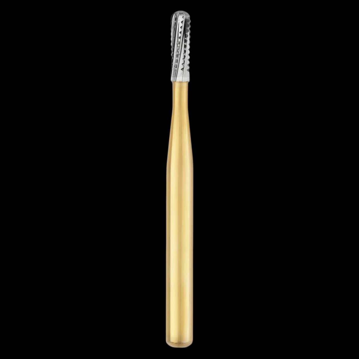 SS White Great White Gold Series Carbide Bur #2 (GW2), Sterile, Straight Fissure, Multi-Use, Friction Grip, Roll of 25 - #2 Great White Sterile Bur Roll of 25 - Image 1