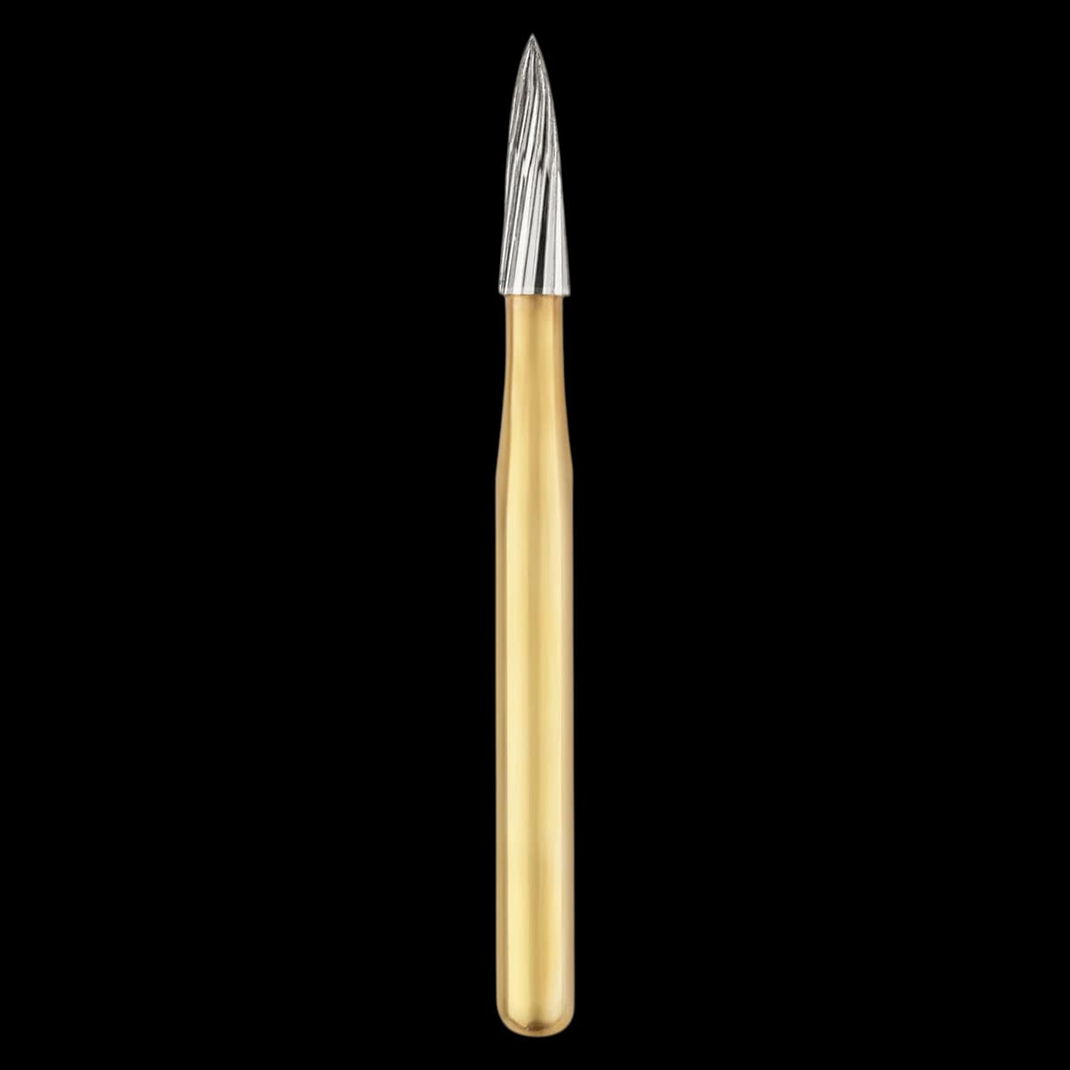 SS White #8904 Trimming and Finishing Carbide Bur, 20-Blade, Friction Grip, Needle Shape, Pack of 5 - SS White&reg; Trimming and Finishing Burs - 20-Blade - #8904 - Image 1