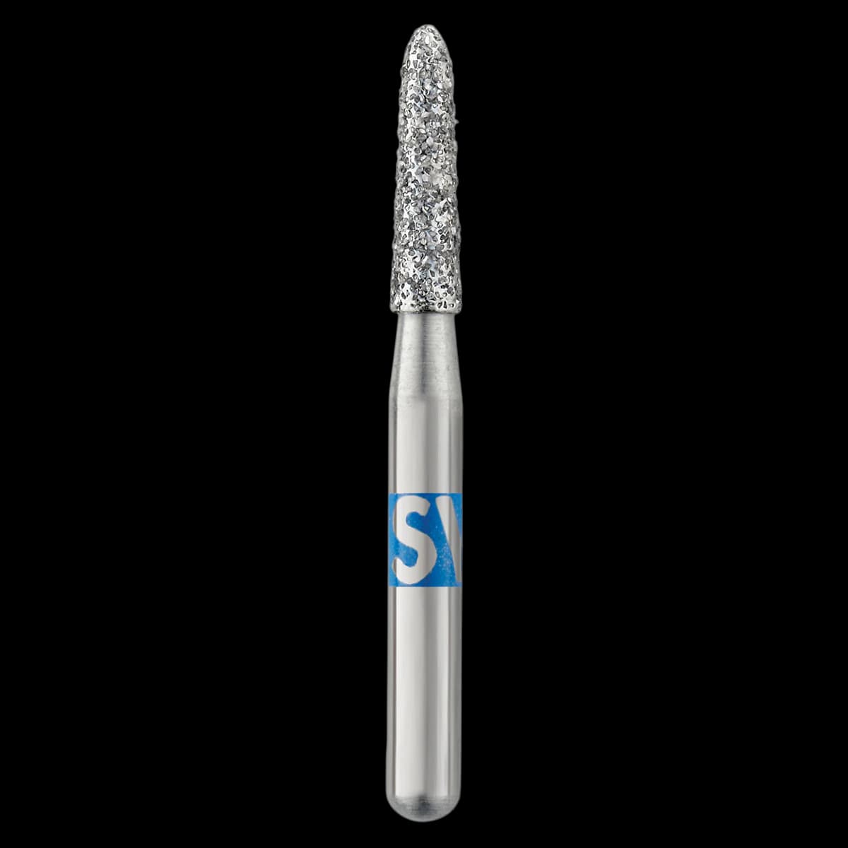 SS White Piranha Single-Use Diamond Bur, FG Shorter than Short Shank, Medium Grit, Curettage, 25/Pk, 877K-016M-SS - 877K-016M-SS Medium Piranha Diamond FG Shorter than Short Shank Pack of 25 - Image 1