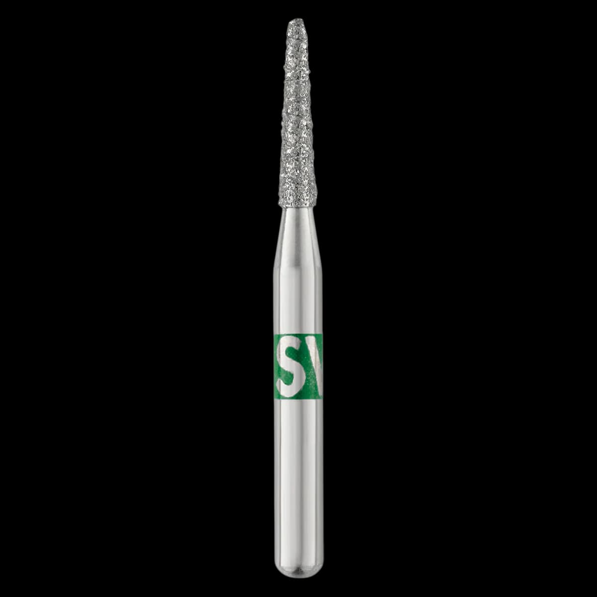 SS White Piranha Single-Use Diamond Bur, FG Shorter than Short Shank, Coarse Grit, Round End Taper, 25/Pk, 855-014C-SS - 855-014C-SS Coarse Piranha Diamond FG Shorter than Short Shank Pack of 25 - Image 1