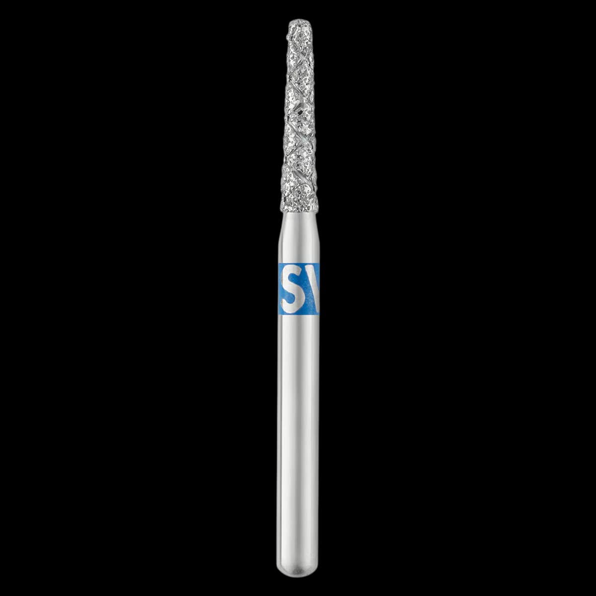 SS White Piranha 2X Single-Use Diamond Bur, FG #856-014, Round End Taper, Medium Grit, 5/Pk - Piranha Diamond 2X 856-014 5/Pk - Image 1