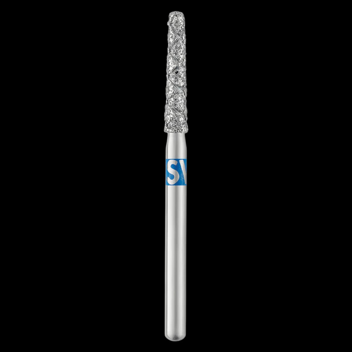 Piranha 2X Diamond Burs, FG, Round End Taper, #856-018, 1.8 mm Head Diameter, Medium Grit, Blue, 5/Pk, 856-018-2X - Piranha 2X Diamond Burs, FG, Round End Taper, # 856-018, 1.8 mm, Medium, Blue, 5/Pk - Image 1