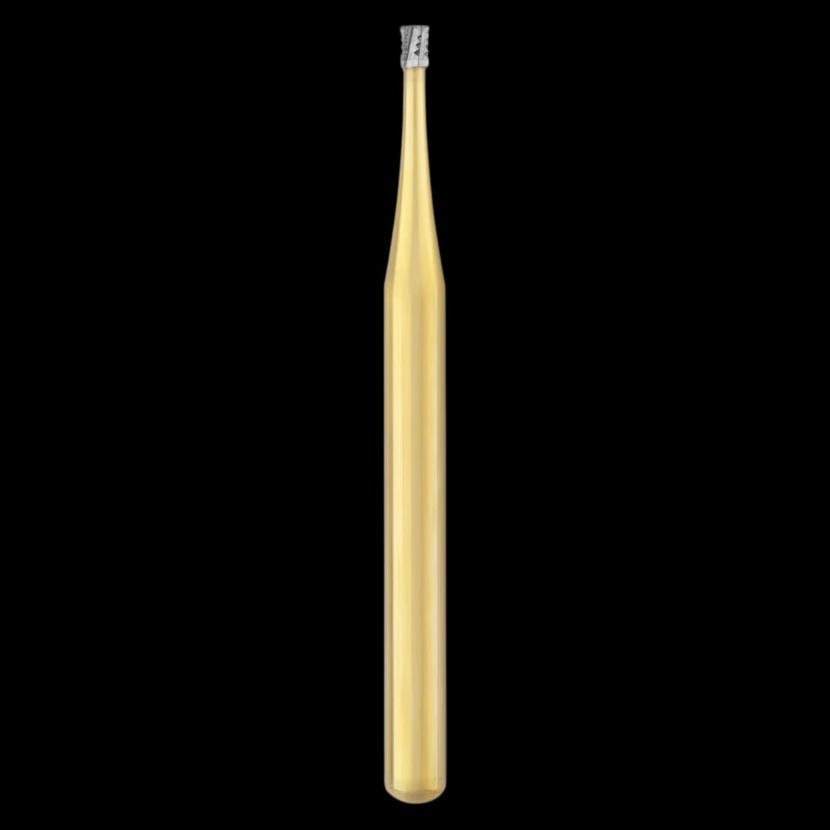 SS White Great White Gold Carbide Bur, Inverted Cone, FG, #34, Sterile, 25/Roll, GW34 - GW34 Great White Gold Carbide Sterile Roll of 25 - Image 1