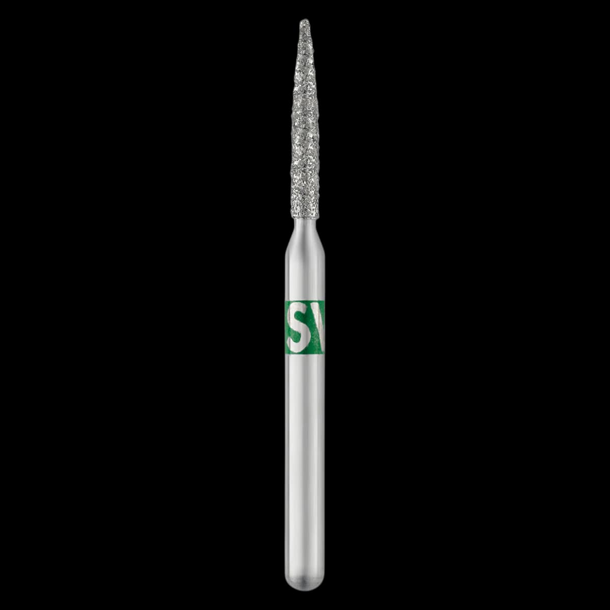 Piranha Diamond Bur, Friction Grip Short Shank, Coarse Flame, 862-012C, 8.0 mm, 25/Pkg - Piranha Diamond FGSS - Image 1