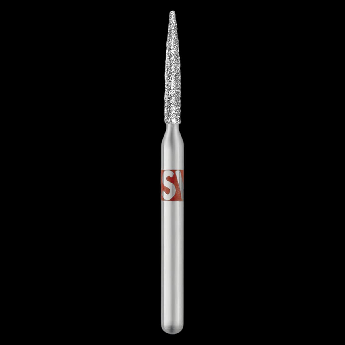 Piranha Diamond Bur, Friction Grip, Fine Grit, Flame Shape, 862-012F, 8.0 mm, 25/Pkg - Piranha Diamond FG 862-012F - Image 1