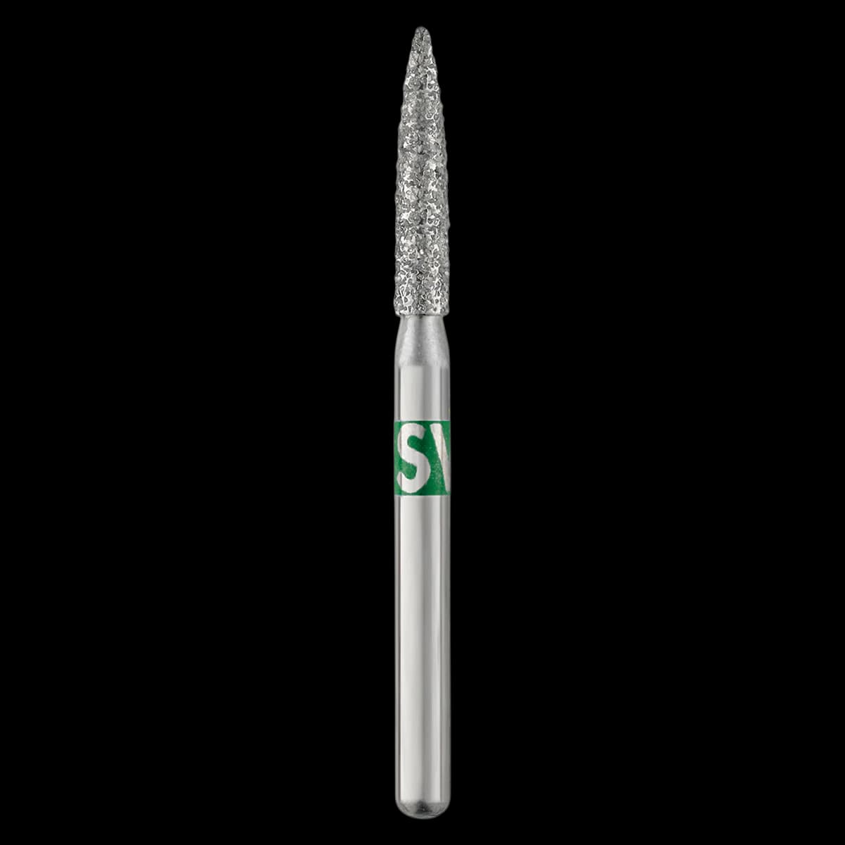 SS White Piranha Single-Use Diamond Bur, Coarse Grit, Flame Shape, Friction Grip, 862-016C, 25/Pk - Piranha Diamond 862-016C 25/Pk - Image 1