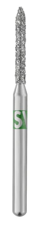 Piranha Diamond Bur, Friction Grip, Coarse, Beveled Cylinder, 885-012C, 8.0 mm, 25/Pk - Piranha Diamond FG 885-012C - Image 1
