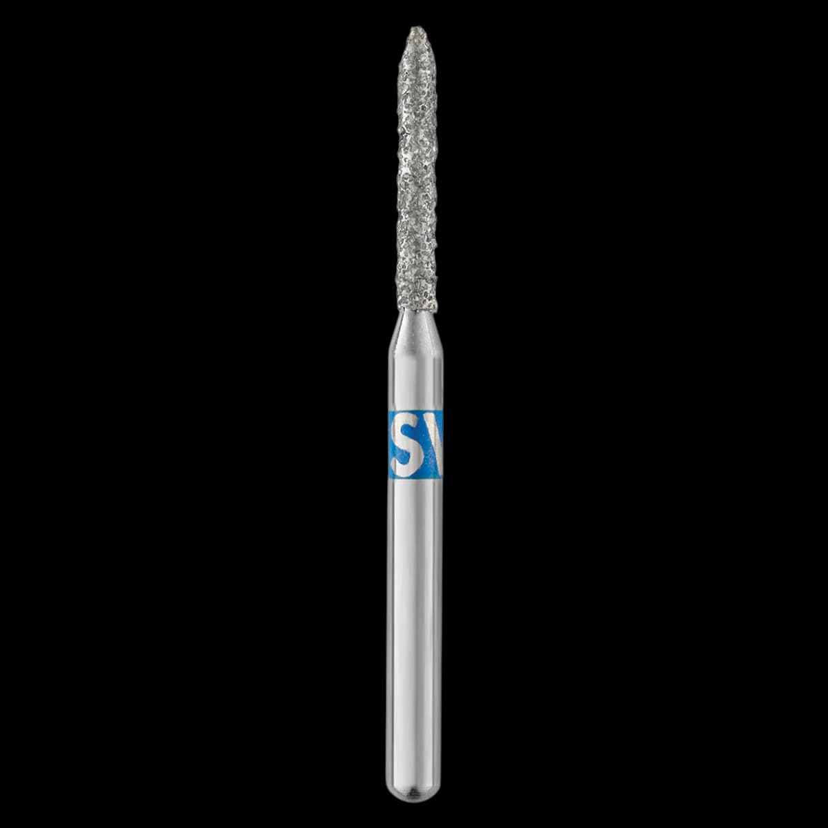 Piranha Diamond Single-Use Burs, FG, Beveled Cylinder, # 885-012, 1.2 mm, Medium, Blue, 25/Pk, 885-012M - Piranha Diamond Single-Use Burs, FG, Beveled Cylinder, # 885-012, 1.2 mm, Medium, Blue, 25/Pk, 885-012M - Image 1