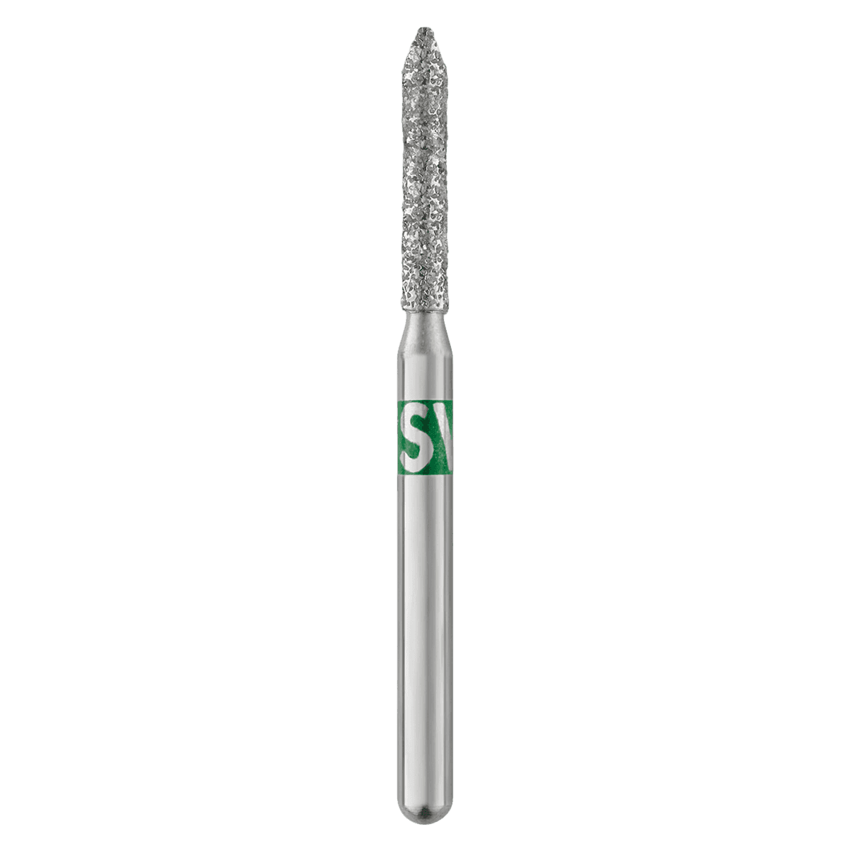 Piranha Diamond Single-Use Burs, FG, Beveled Cylinder, #885-014C, 1.4 mm, Coarse, Green, 25/Pk - Piranha Diamond Single-Use Burs, FG, Beveled Cylinder, # 885-014, 1.4 mm, Coarse, Green, 25/Pk - Image 1