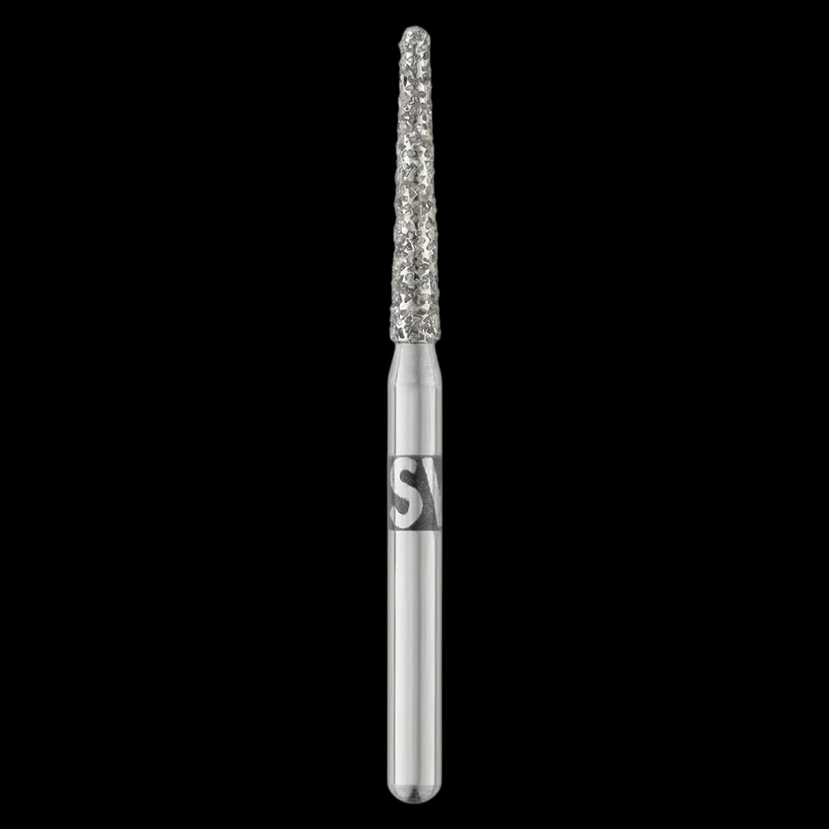 SS White Piranha Diamond Bur 856L-016SC, Super Coarse, Round End Taper, Long, Friction Grip, Single-Use, 25/Pk - Piranha Diamond 856L-016SC 25/Pk - Image 1