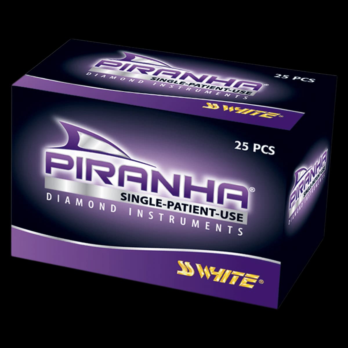 Piranha Diamond Single-Use Burs, FG, Round, # 801-023, 2.3 mm, Super Coarse, Black, 25/Pk, 801-023SC - Piranha Diamond Single-Use Burs, FG, Round, # 801-023, 2.3 mm, Super Coarse, Black, 25/Pk, 801-023SC - Image 1