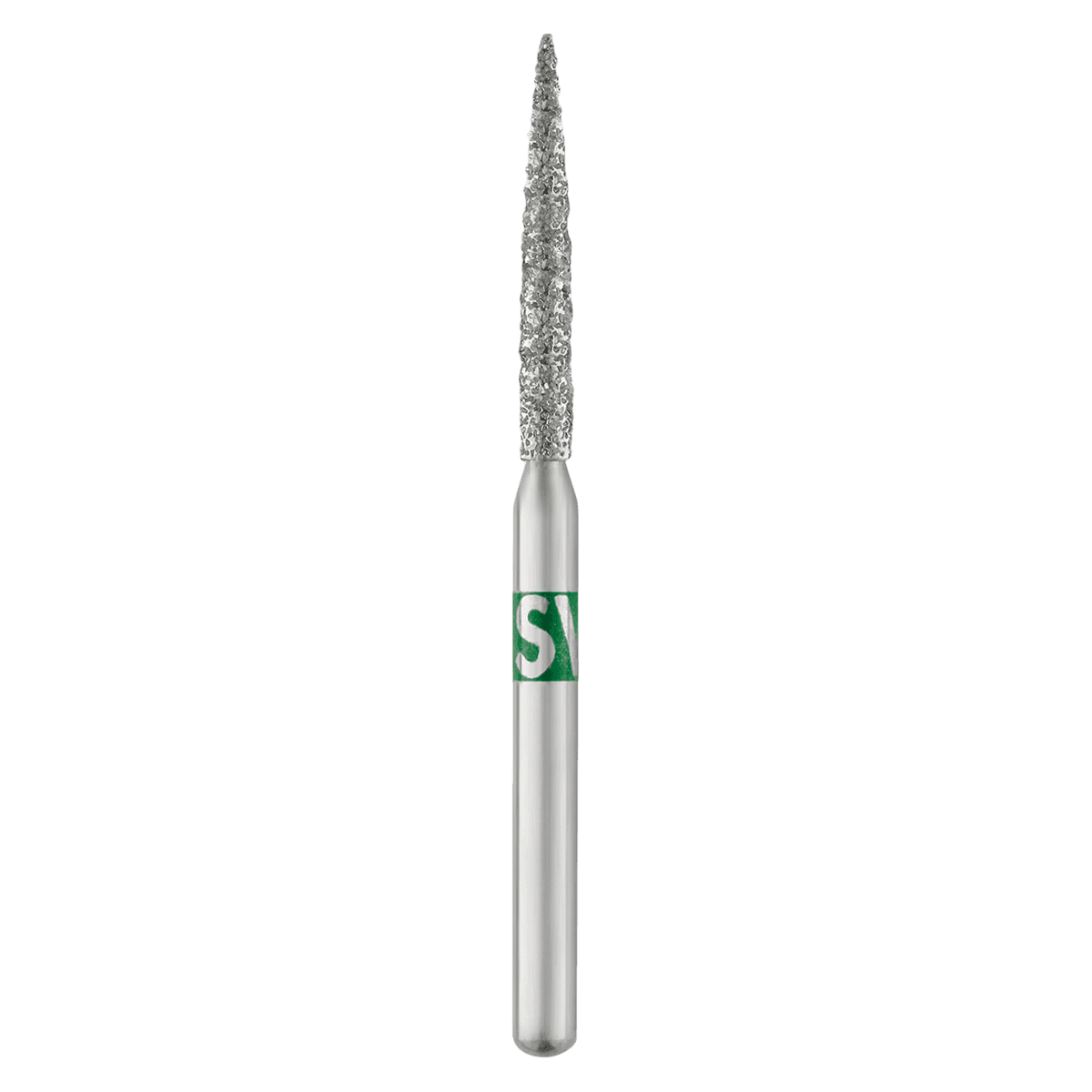 Piranha Diamond Single-Use Burs, FG, Flame, #863-014C, 1.4 mm, Coarse, Green, 25/Pk - Piranha Diamond Single-Use Burs, FG, Flame, # 863-014, 1.4 mm, Coarse, Green, 25/Pk - Image 1