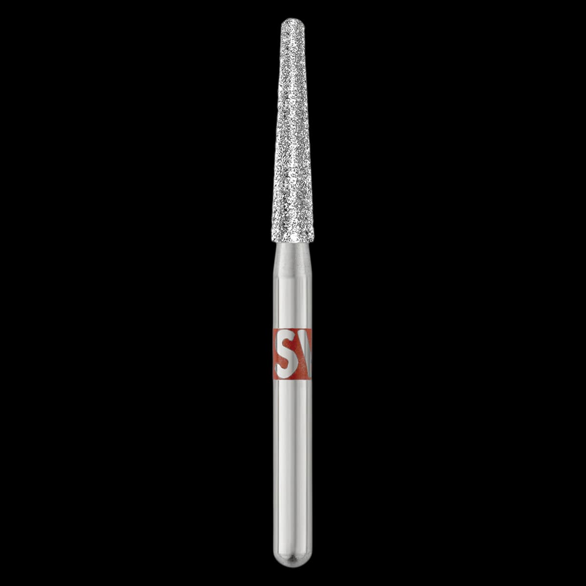 Piranha® Single Patient Use Diamond Bur, Round End Taper Long, Fine Grit, Friction Grip, 1.8 mm Diameter, 25/Pkg, #856L-018F - Piranha® Single Patient Use Diamonds – Round End Taper Long FG, 25/Pkg - Fine, Size #856L-018F, 1.8 mm Diameter - Image 1
