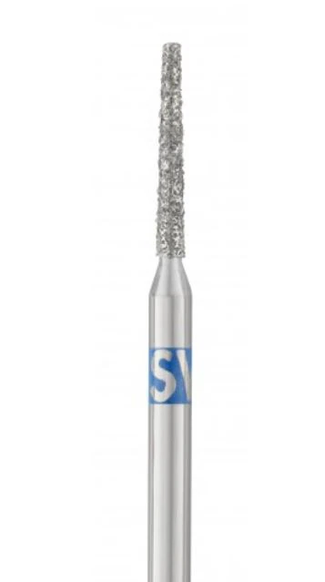 SS White Piranha Diamond Bur 847-012M, Medium Grit, Flat End Taper, Friction Grip, Single-Use, 25/Pk - Piranha Diamond 847-012M 25/Pk - Image 1