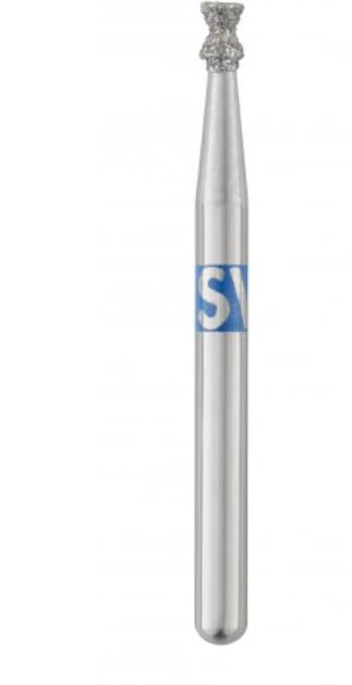 Piranha® Single Patient Use Diamond Bur, Double Inverted Cone FG, Medium Grit, #813-014M, 1.4 mm Diameter, 25/Pkg - Piranha® Single Patient Use Diamonds – Double Inverted Cone FG, Medium, Size #813-014M, 1.4 mm Diameter, 25/Pkg - Piranha® Single Patient Use Diamonds – Double Inverted Cone FG, Medium, Size #813-014M, 1.4 mm Diameter, 25/Pkg - Image 1