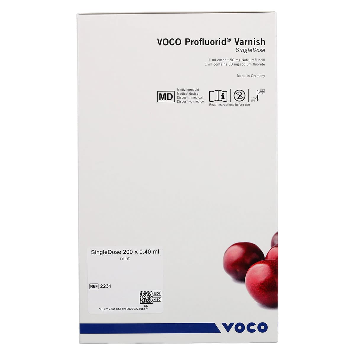 VOCO Profluorid 5% Sodium Fluoride Varnish, Single Dose, Mint, 0.4 mL, 200/Pk, 2231 thumbnail 3