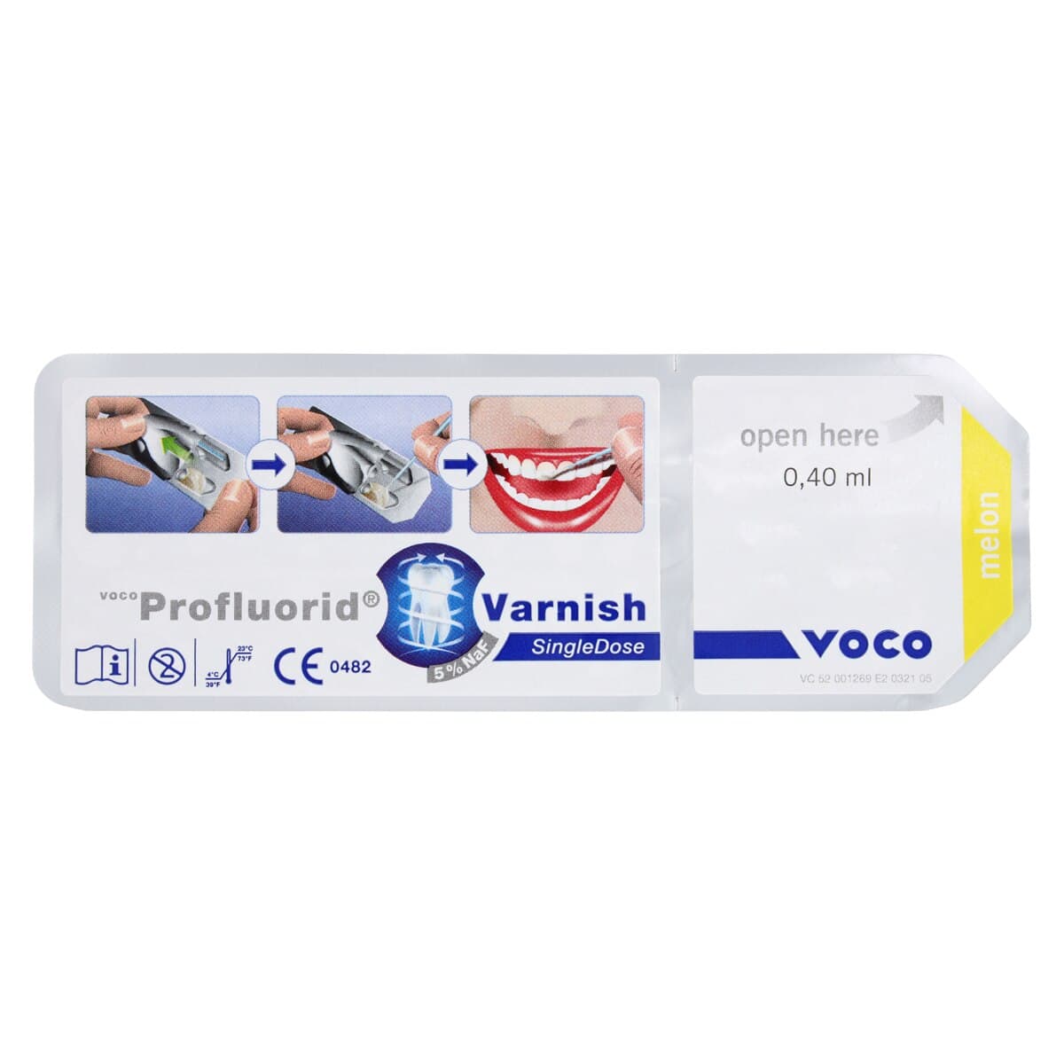 Profluorid 5% Sodium Fluoride Varnish, Single Dose, 0.4 ml, Melon, 200/Pk thumbnail 2