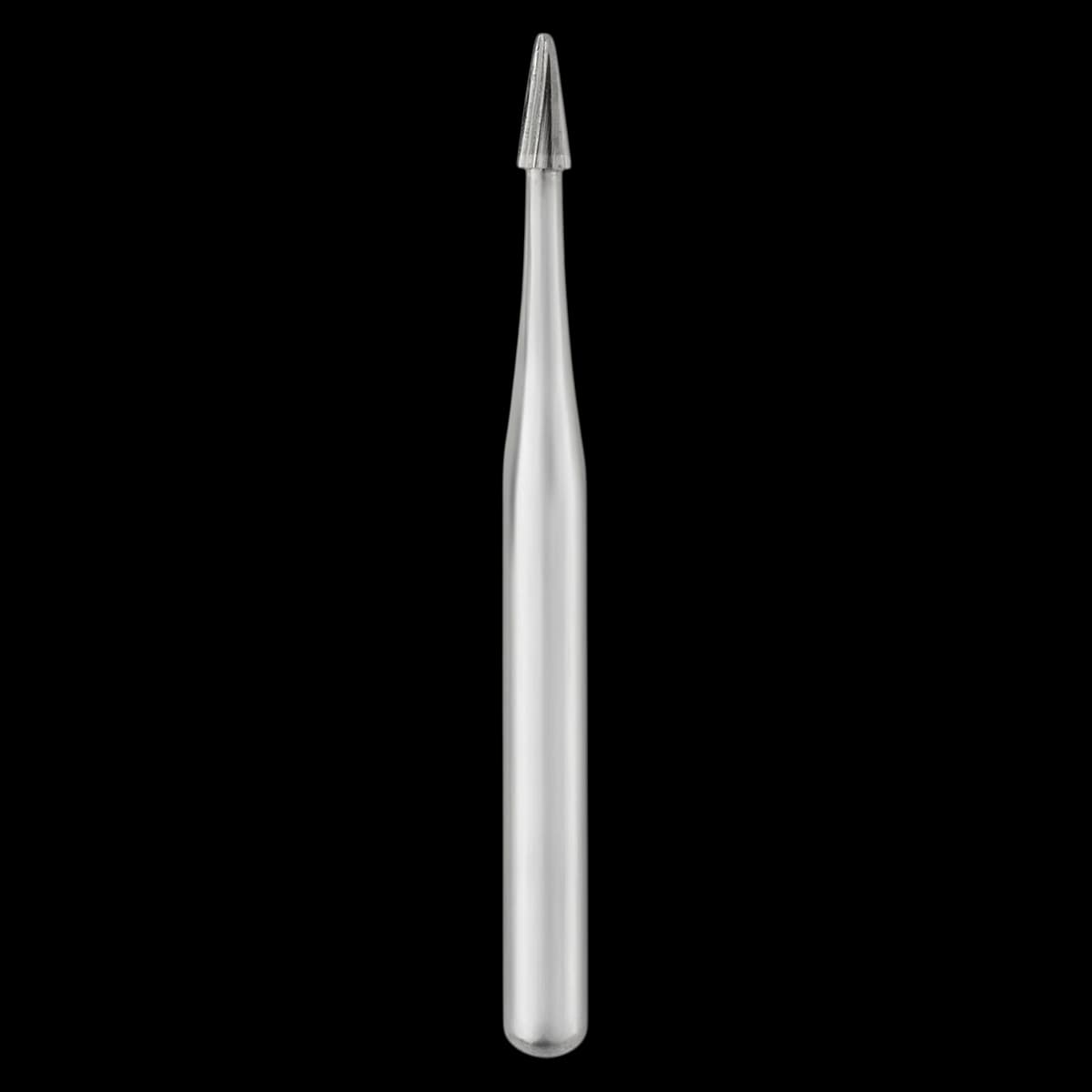 SS White Fissurotomy Original Carbide Bur, FG, Tapered Fissure, 1.1 mm Head Diameter, 2.5 mm Head Length, Bulk 100/Pk, #13097 - Fissurotomy Carbide Bur, FG, Standard, Bulk, 100/Pk, 13097 - Image 1