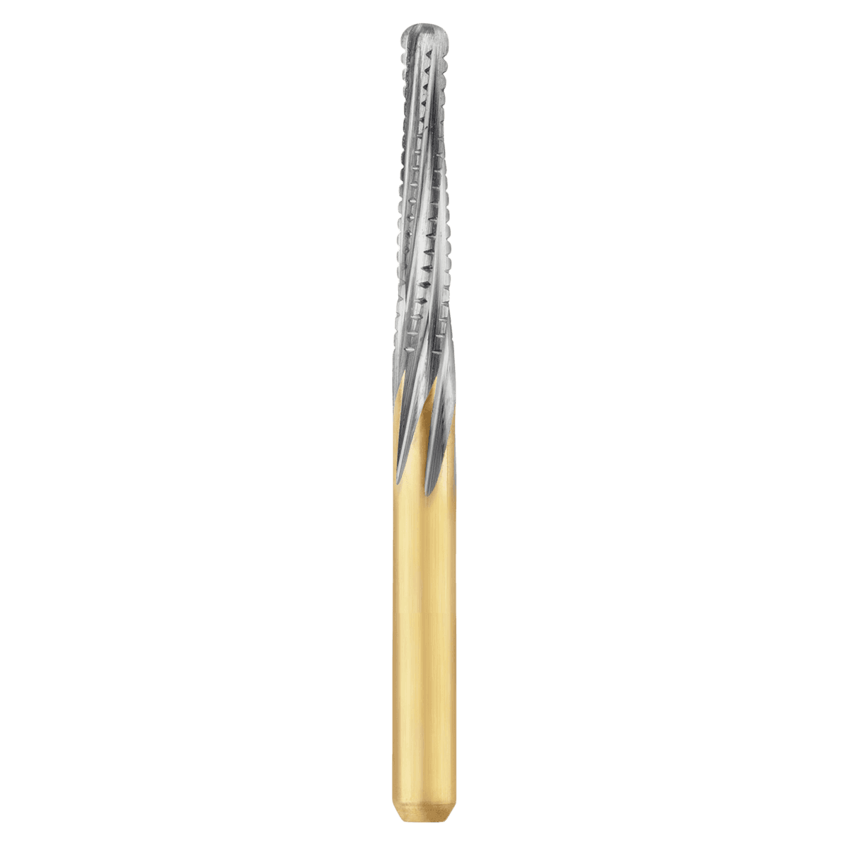 SS White Great White Ultra Sterile Carbide Bur, 856-016S, Taper/Round End Cross Cut, Friction Grip, 25/Roll - 856-016 Great White ULTRA STERILE SS Roll of 25 - Image 1
