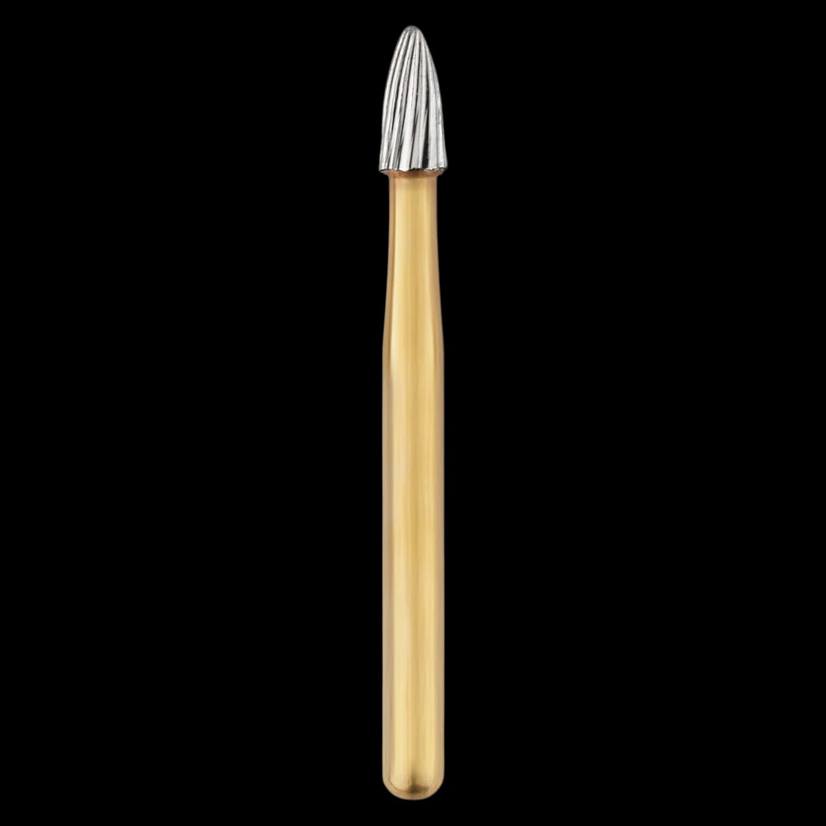 SS White 7274 Trimming and Finishing Carbide Bur, FG, Flame, 12 Blade, Sterile, 25/Roll - 7274 Blade Finish Dur Finish Sterile 12 Blades Roll of 25 - Image 1