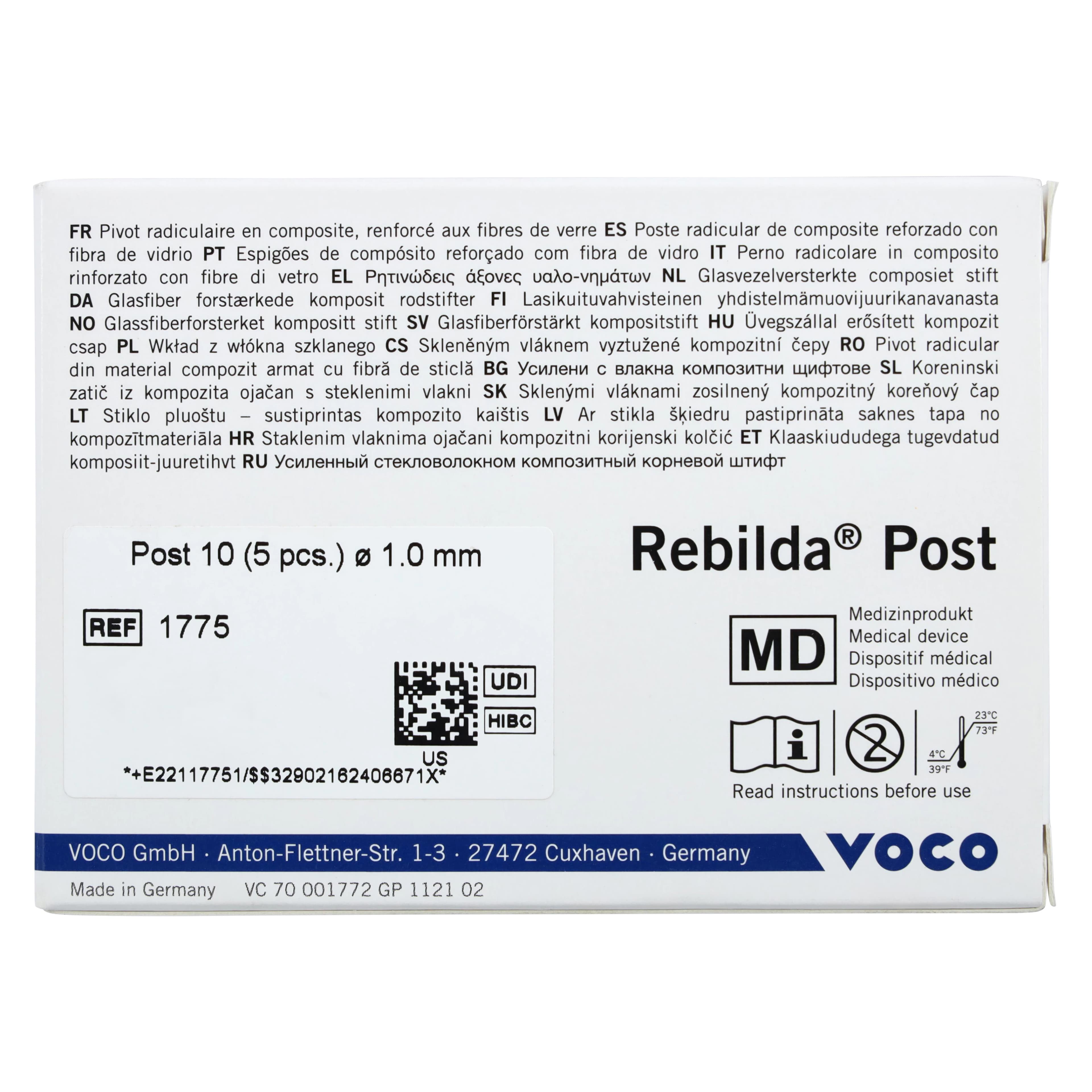 Voco Rebilda Fiber Post Refills #10, 1.0 mm, White, 5/Pk, 1775 thumbnail 5