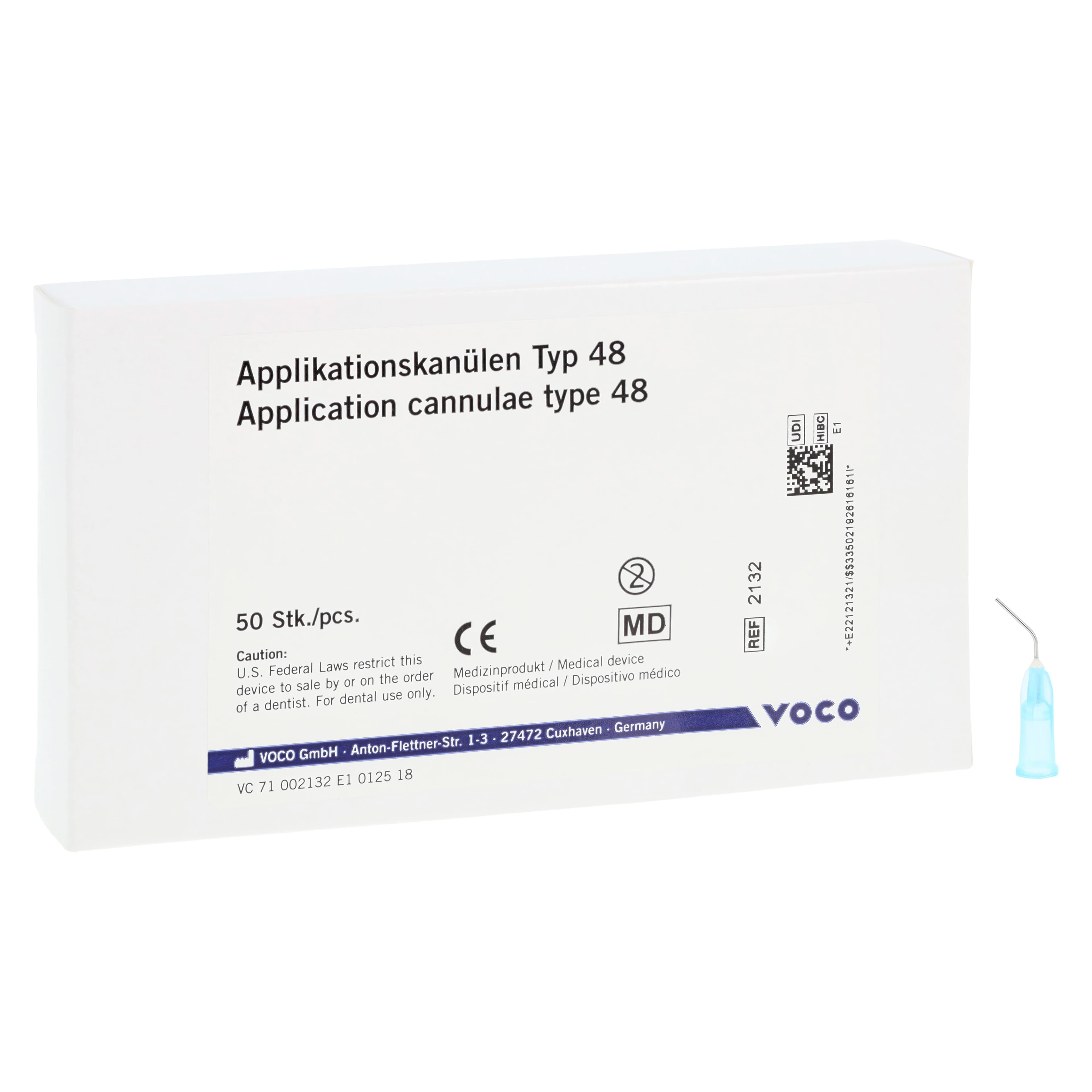 VOCO Intraoral Application Tips Type 48, Blue, 27 Gauge, 50/Pkg - Intraoral Tips Type 48, 50/Pkg - Intraoral Tips Type 48, 50/Pkg - Image 1