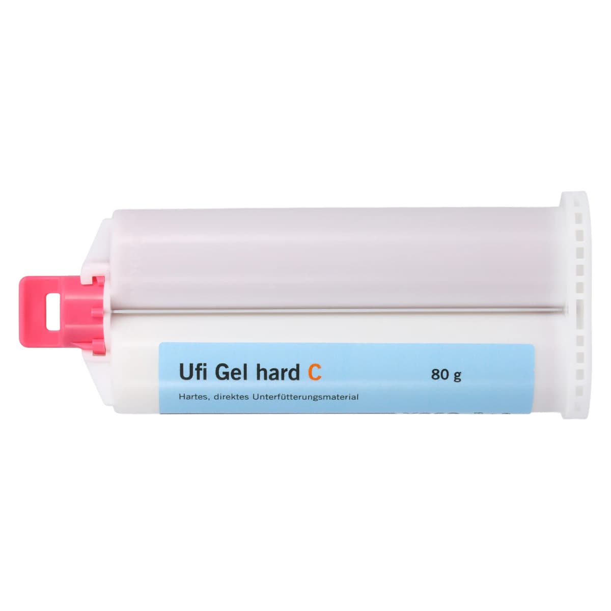 Ufi Gel hard C Intro Kit, Hard Denture Reline Material, 80g Cartridge, 10ml Adhesive, Dispenser & Mixing Tips thumbnail 2
