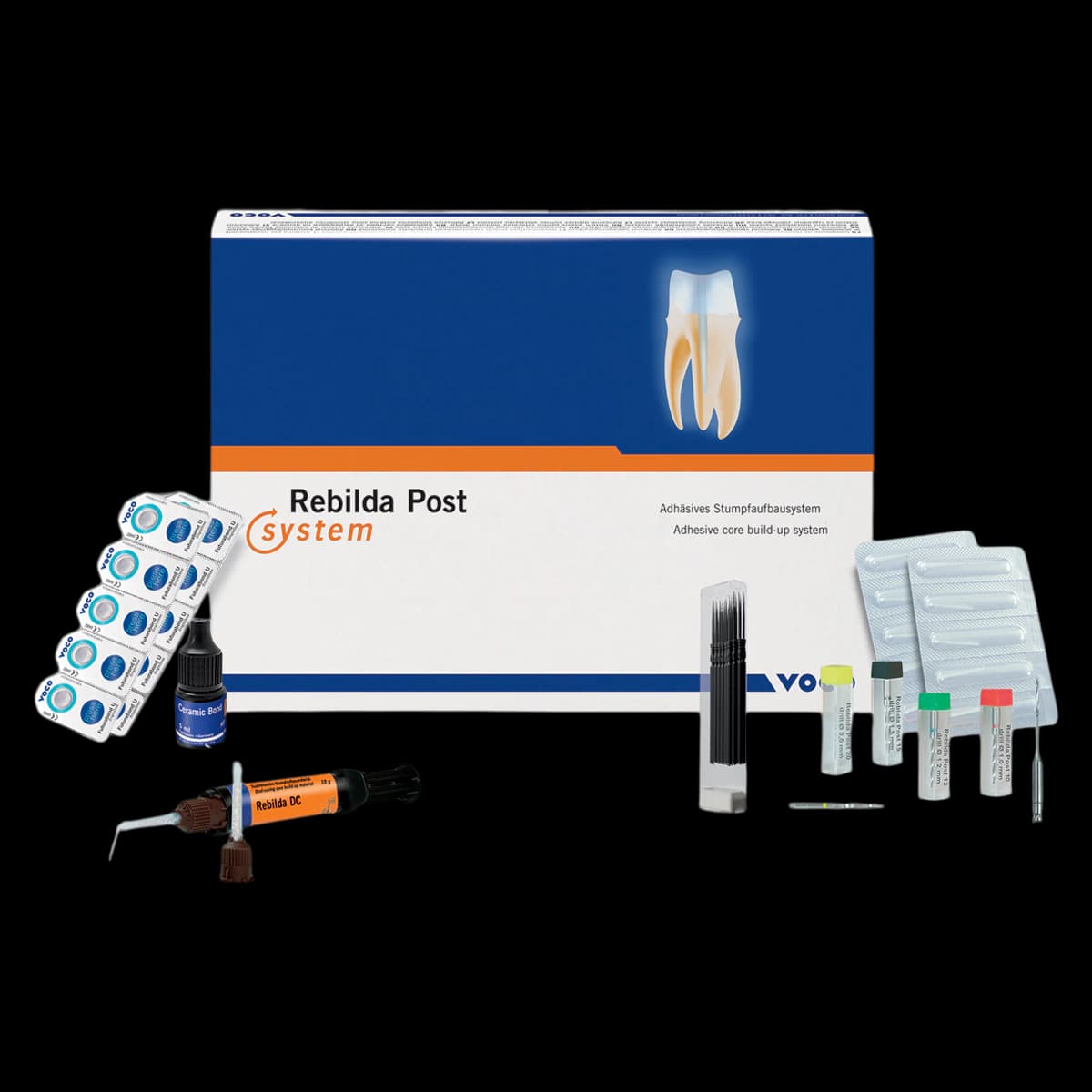Rebilda Post System Kit 2, Fiber-Reinforced Resin Posts, 20 Posts (5 each: 1.0mm, 1.2mm, 1.5mm, 2.0mm), Complete Kit thumbnail 2
