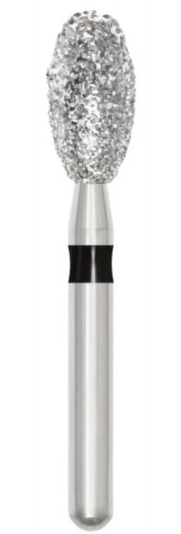 SS White Revelation Diamond Bur, FG, Medium, Pear Shape, #830/010M, 5/Pack - #830/010 Medium Revelation Diamond Bur Pear FG Pack of 5 - Image 1