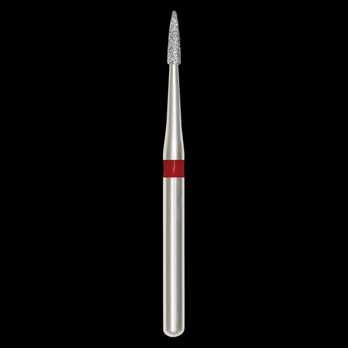 SS White Revelation Diamond Bur, Friction Grip, Fine Grit, Flame Shape, 889-008F, 5/Pack - Revelation Diamond 889-008F - Image 1