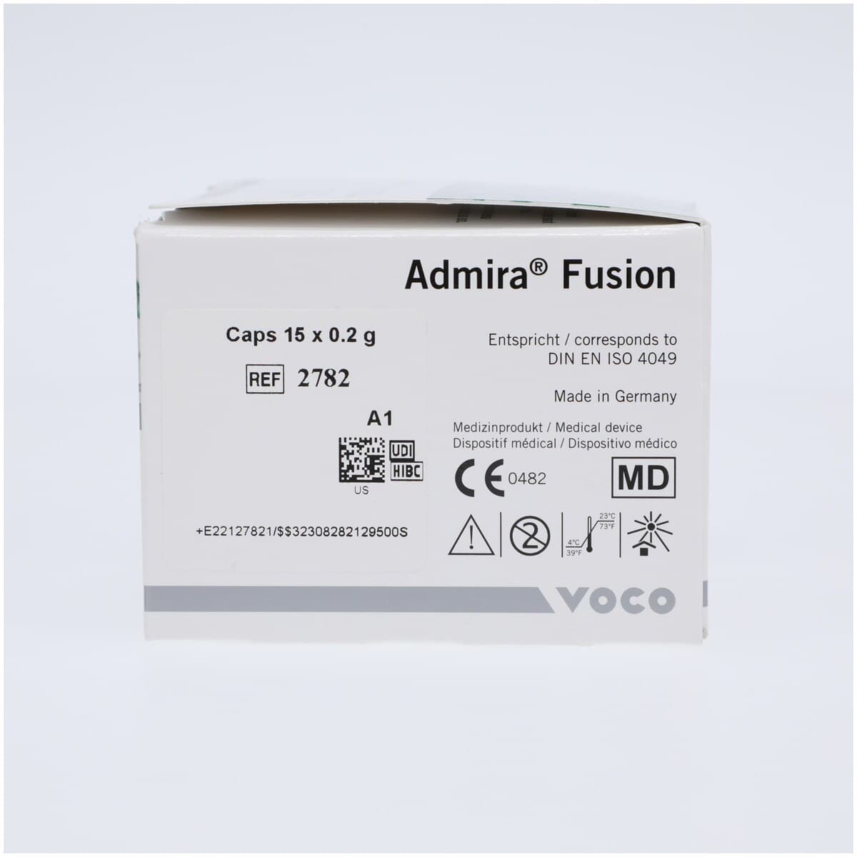 VOCO Admira Fusion Nanohybrid Ormocer Composite, Light-Cure, Capsule Refill, 0.2 g, Universal Viscosity, Shade A1, 15/Pk, 2782 thumbnail 6