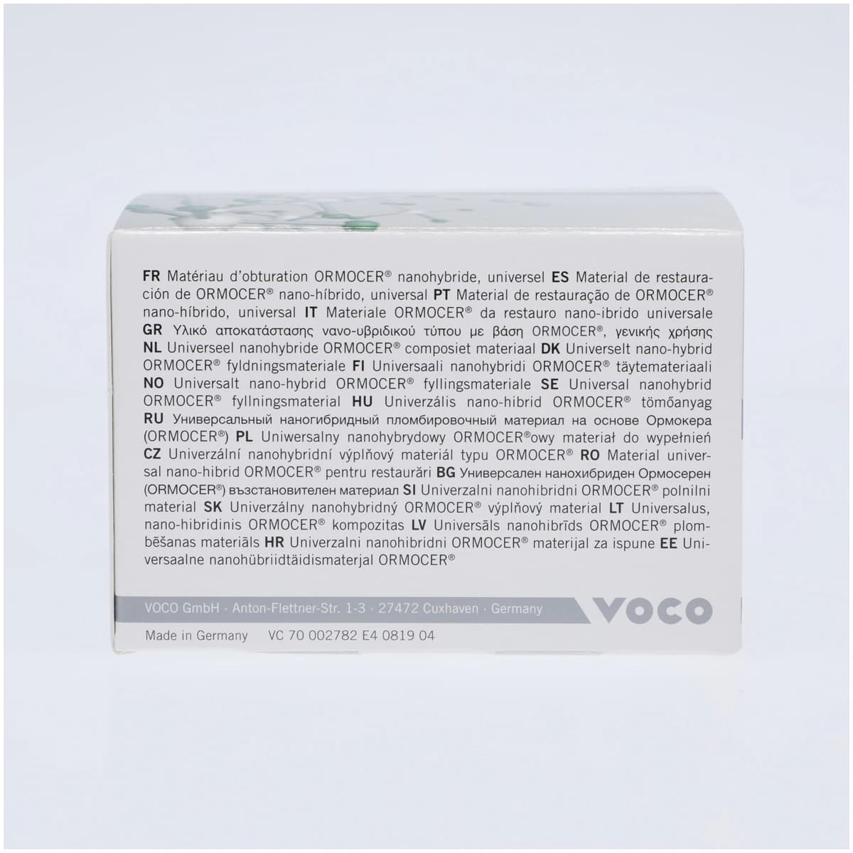 VOCO Admira Fusion Nanohybrid Ormocer Composite, Light-Cure, Capsule Refill, 0.2 g, Shade A2, 15/Pk, 2783 thumbnail 3