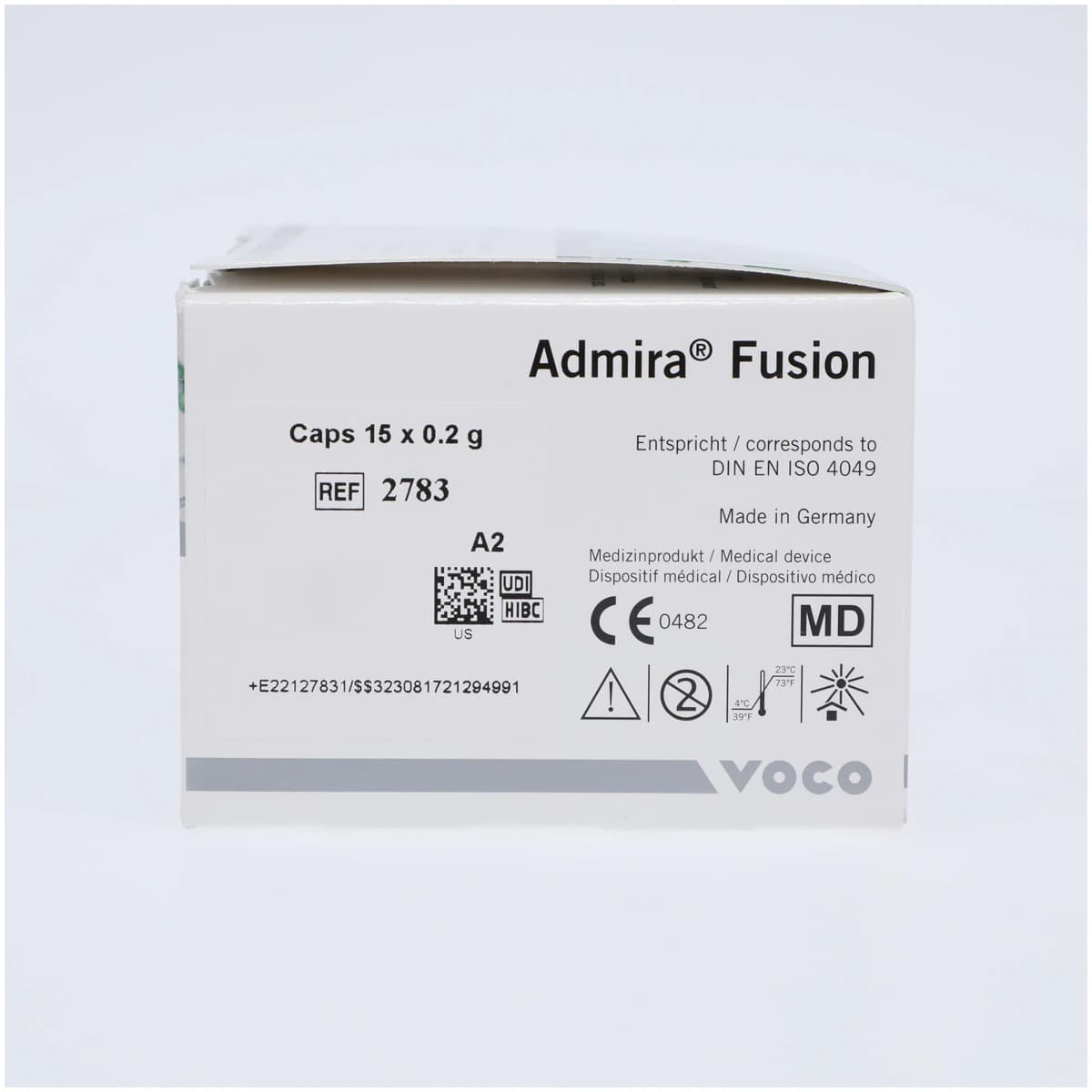 VOCO Admira Fusion Nanohybrid Ormocer Composite, Light-Cure, Capsule Refill, 0.2 g, Shade A2, 15/Pk, 2783 thumbnail 5