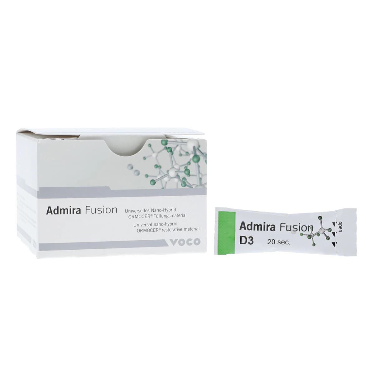 Admira Fusion Universal Nano-ORMOCER Restorative Composite, Light-Cure, Capsule Refill, 0.2 g, Shade D3, 15/Pk, 2796 - Admira Fusion .2g Capsule Shade D3 Pack of 15 - Image 1