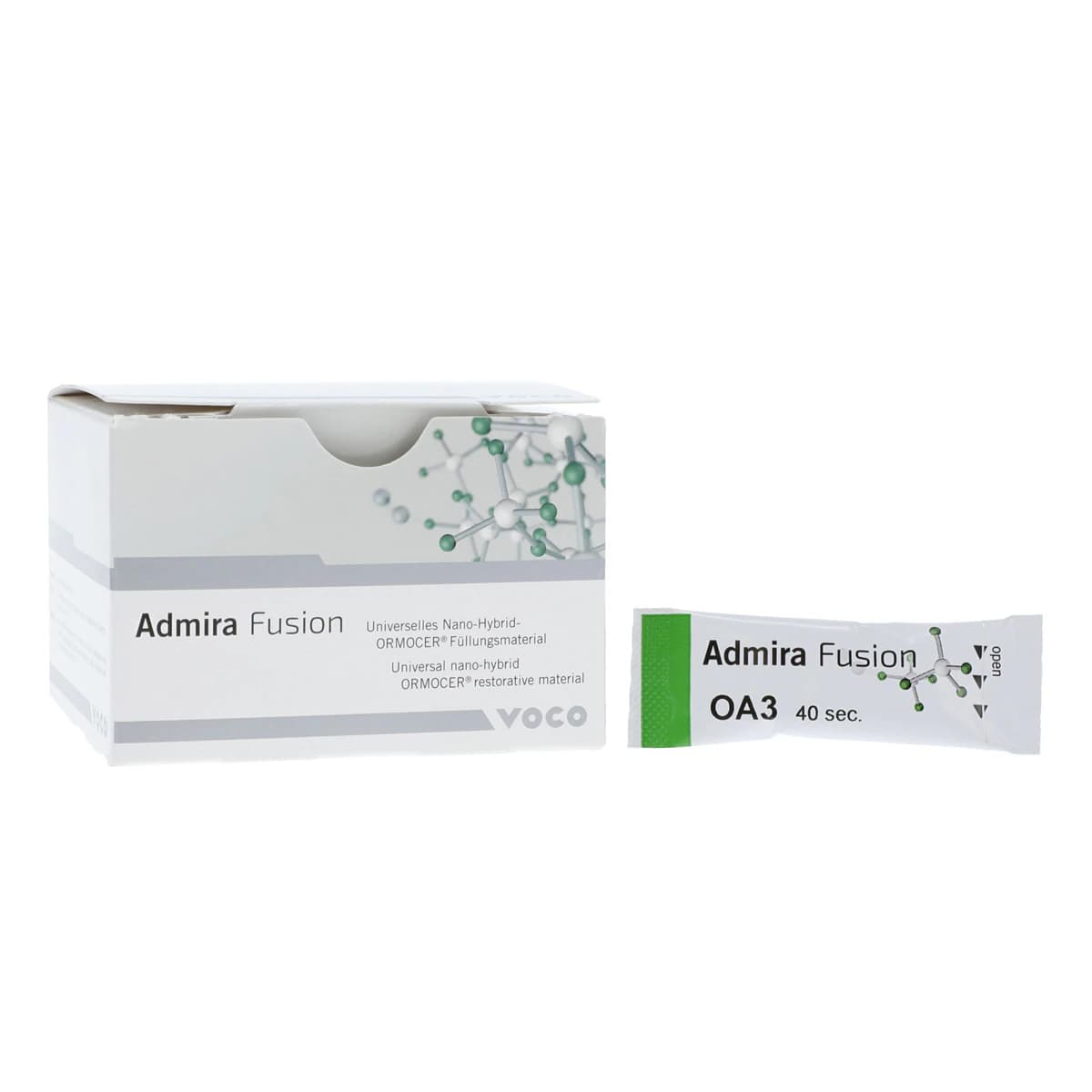 Admira Fusion Universal Nano-ORMOCER Restorative Capsules, 0.2 g, Shade OA3 (Opaque), Pack of 15 - Admira Fusion .2g Capsule Opaque OA3 Pack of 15 - Image 1