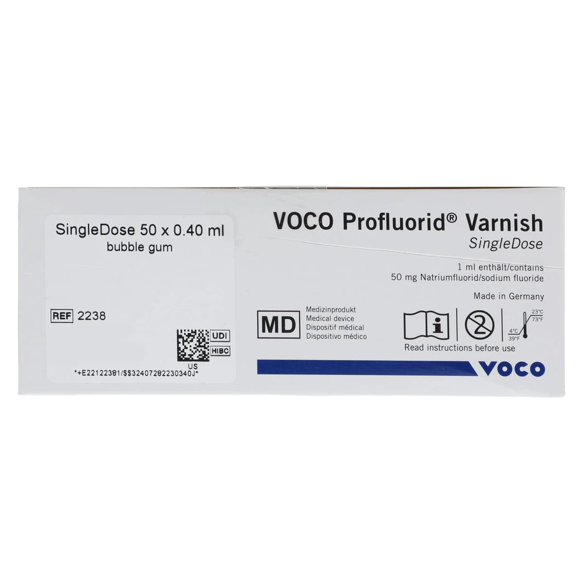 VOCO Profluorid Varnish SingleDose, 5% Sodium Fluoride, Bubble Gum, 0.40 mL Unit Dose, 50/Pkg, 2238 thumbnail 4