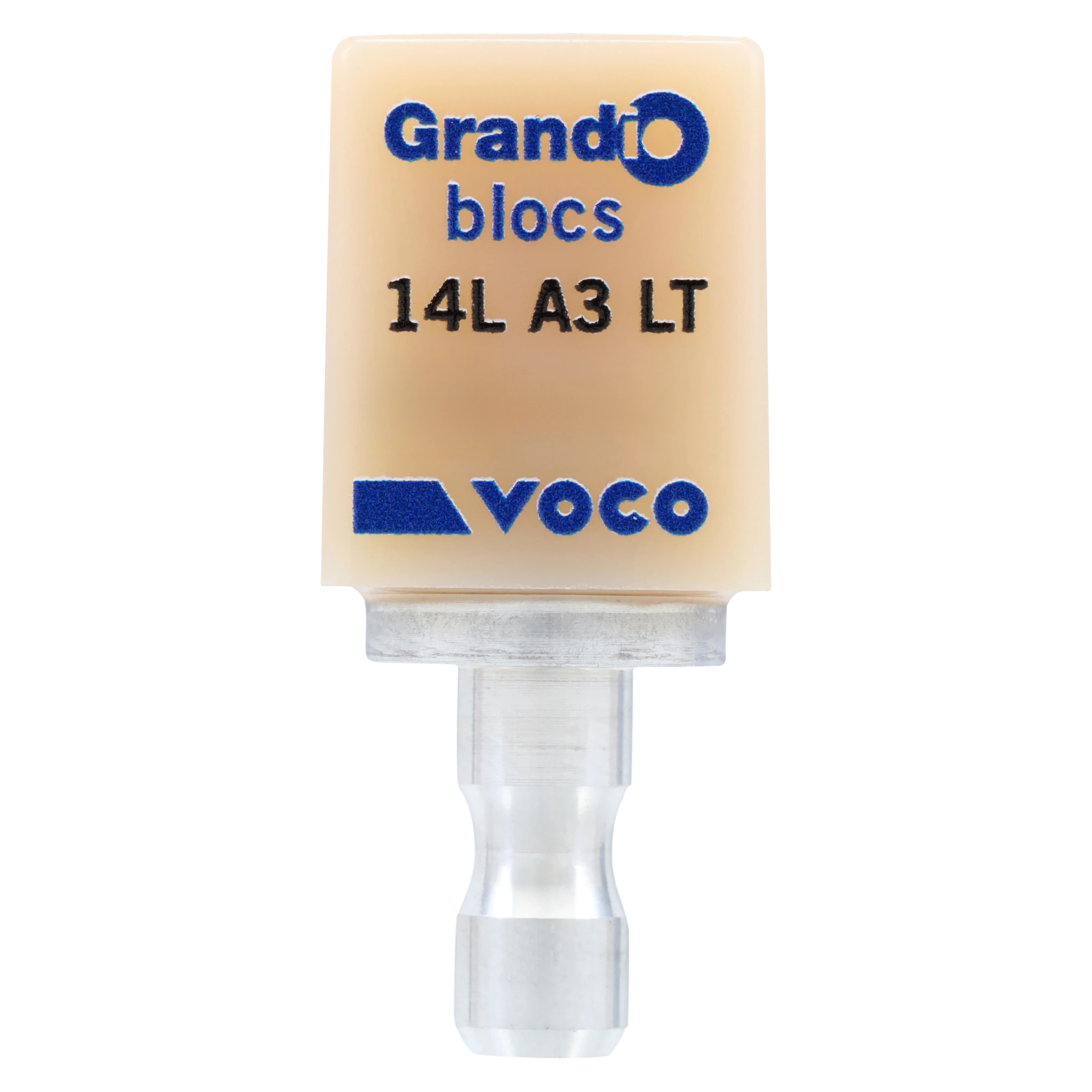 Grandio Blocs CAD/CAM Resin Nano-Ceramic Hybrid Milling Block, A3, Low Translucency, Size 14L, 5/Pk - Grandio Blocs CAD/CAM - A3, Low Translucency, Size 14L, 5/Pk. Resin - Image 1