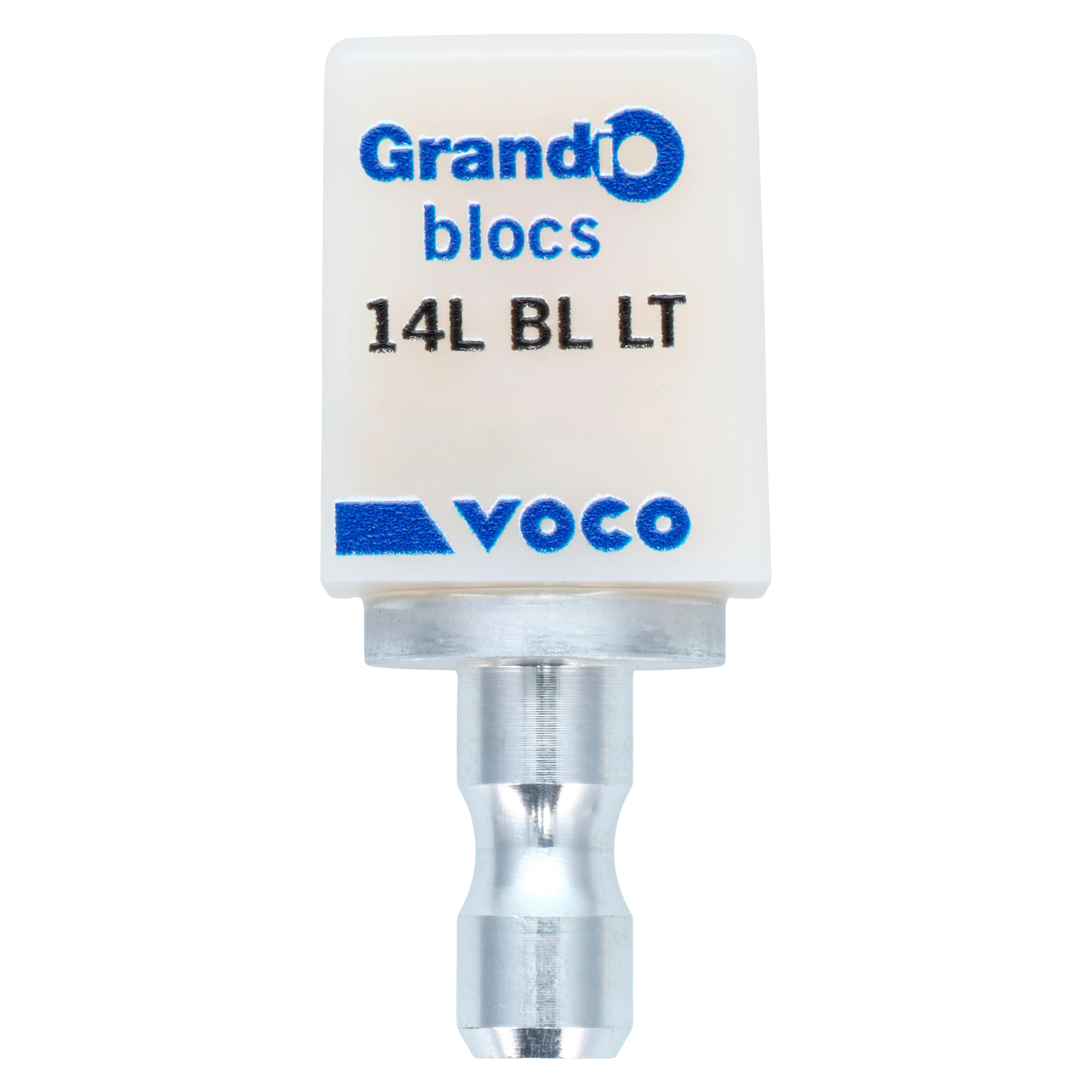 Grandio Blocs Universal Nano-Ceramic Hybrid CAD/CAM Milling Blocks, Low Translucency, Size 14L, Shade BL, 5/Pkg - Grandio® Blocs Universal Nano-Ceramic Hybrid CAD/CAM Blocks LT Size 14L BL Pkg/5 - Image 1