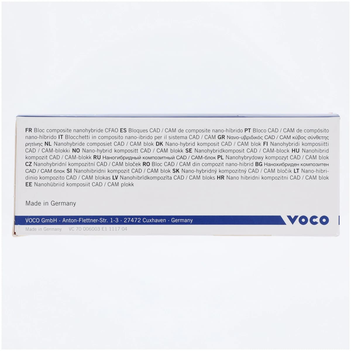 Grandio Blocs Universal Nano-Ceramic Hybrid CAD/CAM Milling Blocks, Low Translucency, Size 14L, Shade C2, 5/Pkg thumbnail 3