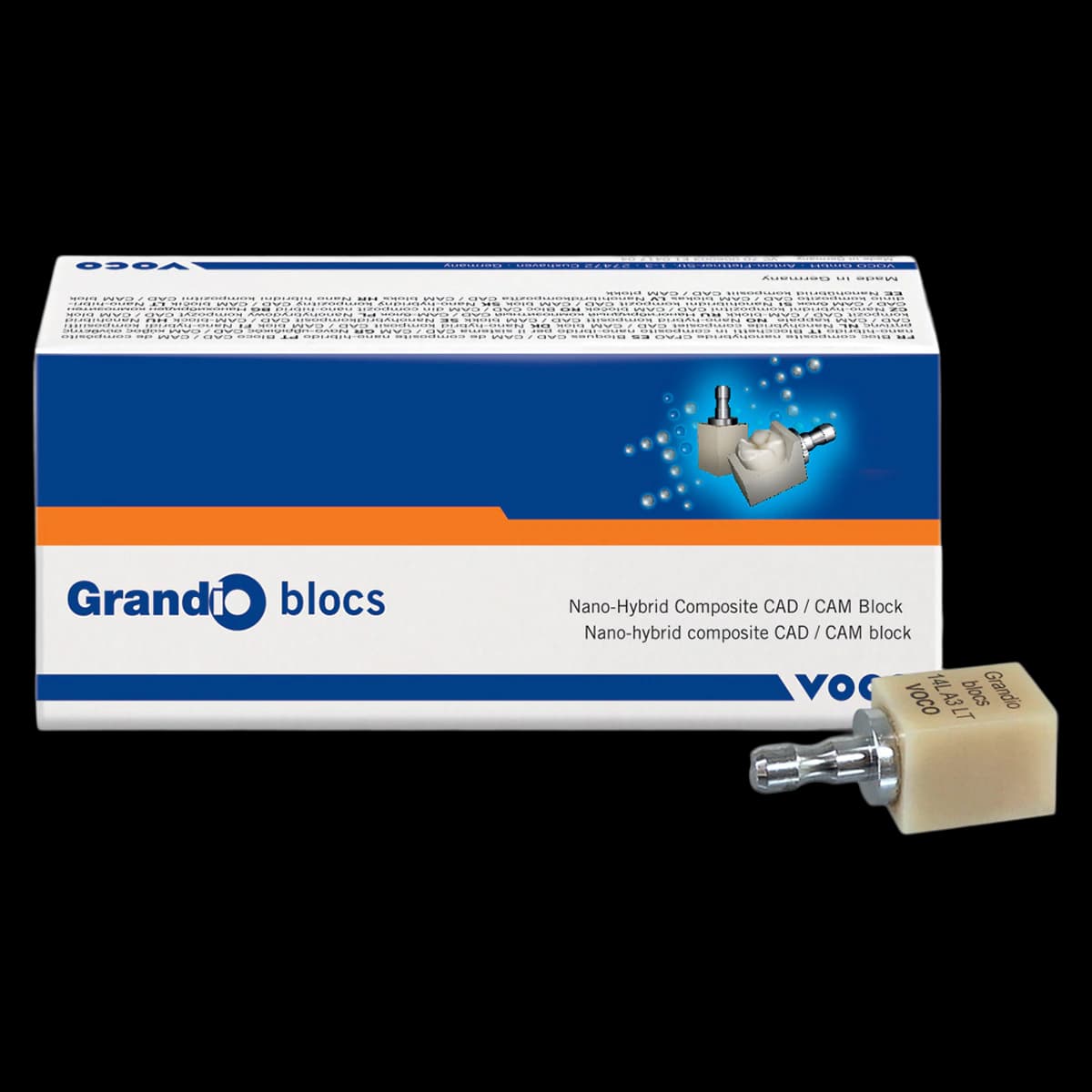 Grandio blocs No. 12 A1 High Translucent CAD/CAM Milling Blocks, Pack of 5 - Grandio blocs No. 12 A1 High Translucent Pack of 5 - Image 1
