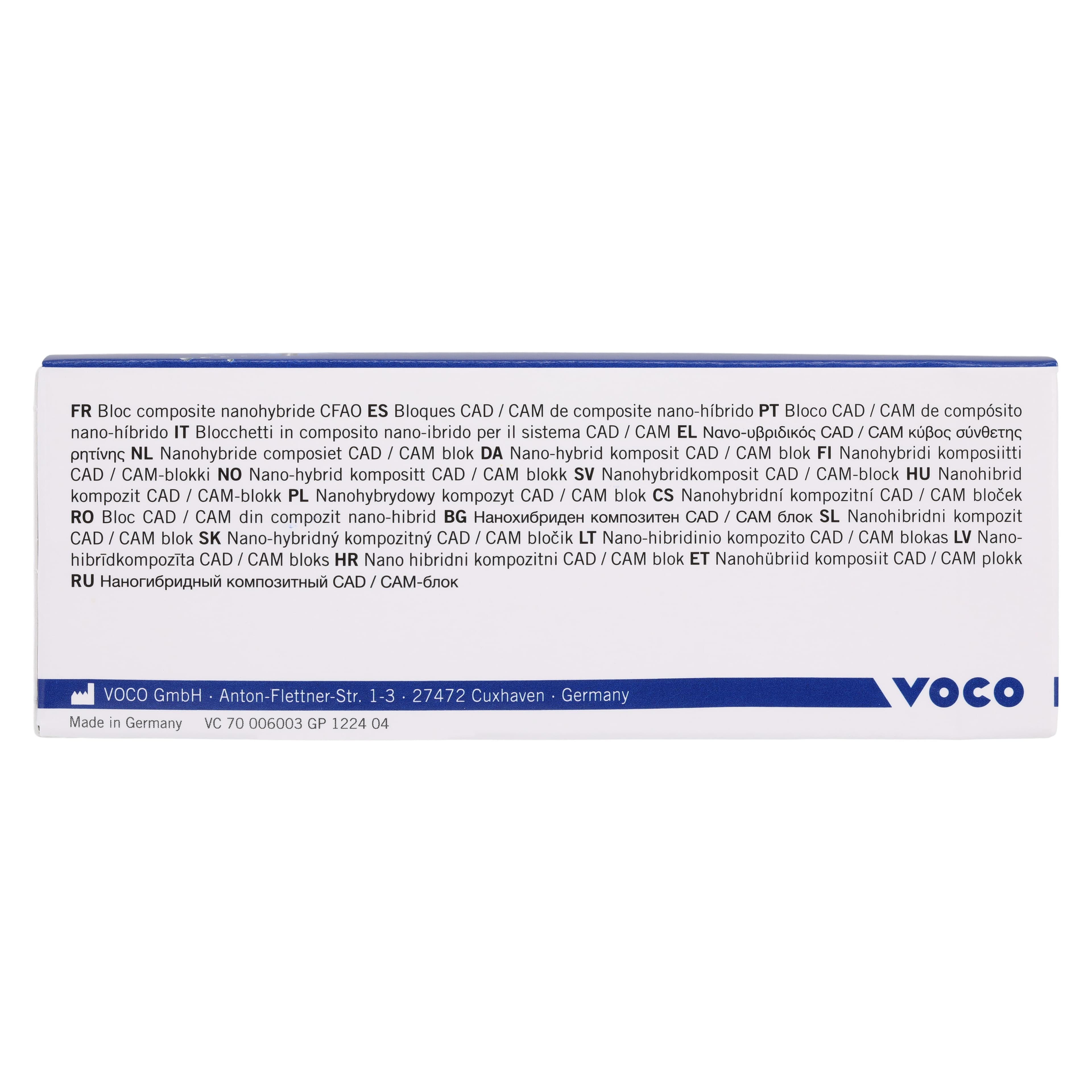 Grandio Blocs Universal Nano-Ceramic Hybrid CAD/CAM Milling Blocks, Low Translucency, Size 12, Shade A1, 5/Pkg thumbnail 3