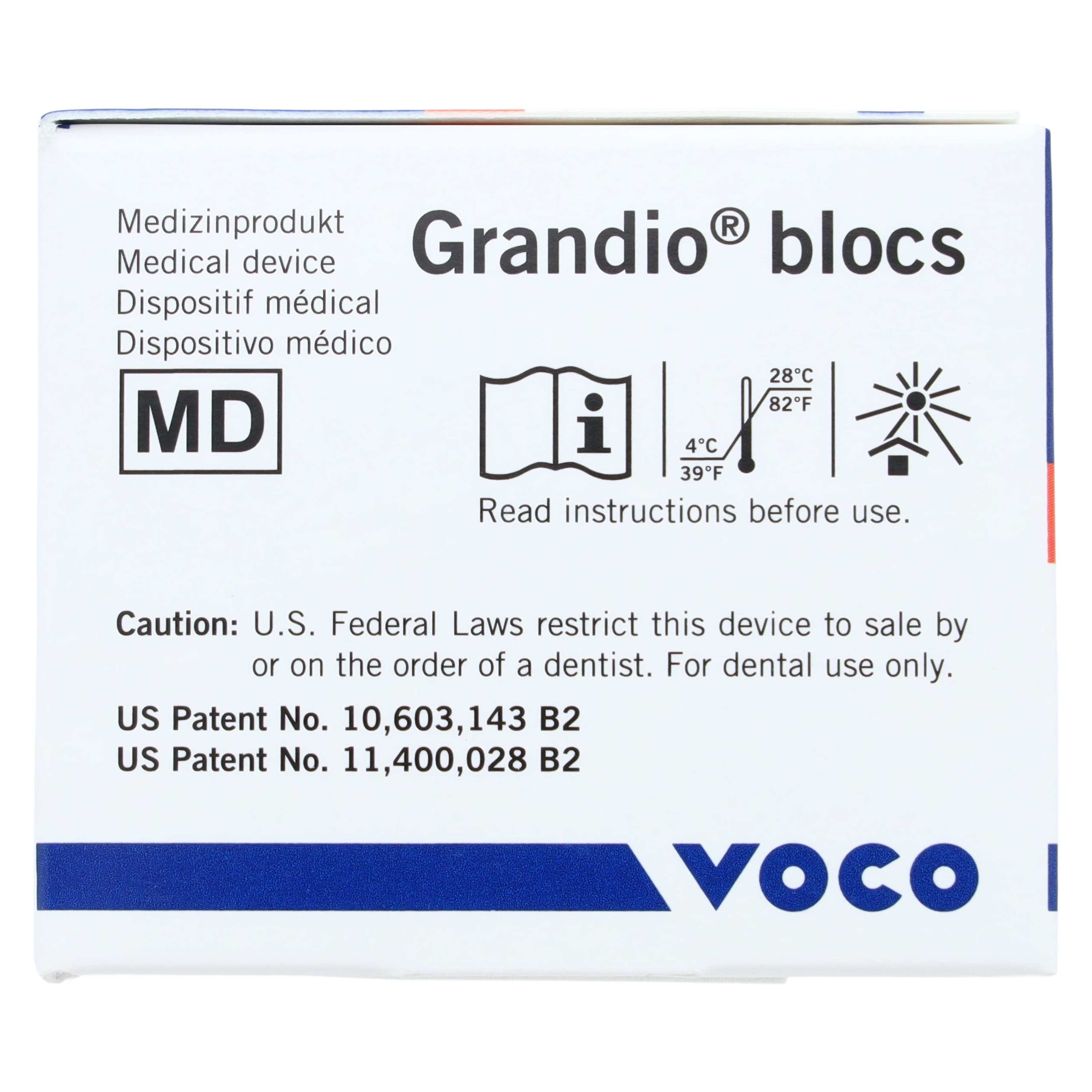Grandio Blocs Universal Nano-Ceramic Hybrid CAD/CAM Milling Blocks, Low Translucency, Shade A2, Size 12 (10.5 x 12.5 x 16 mm), 5/Pack thumbnail 5