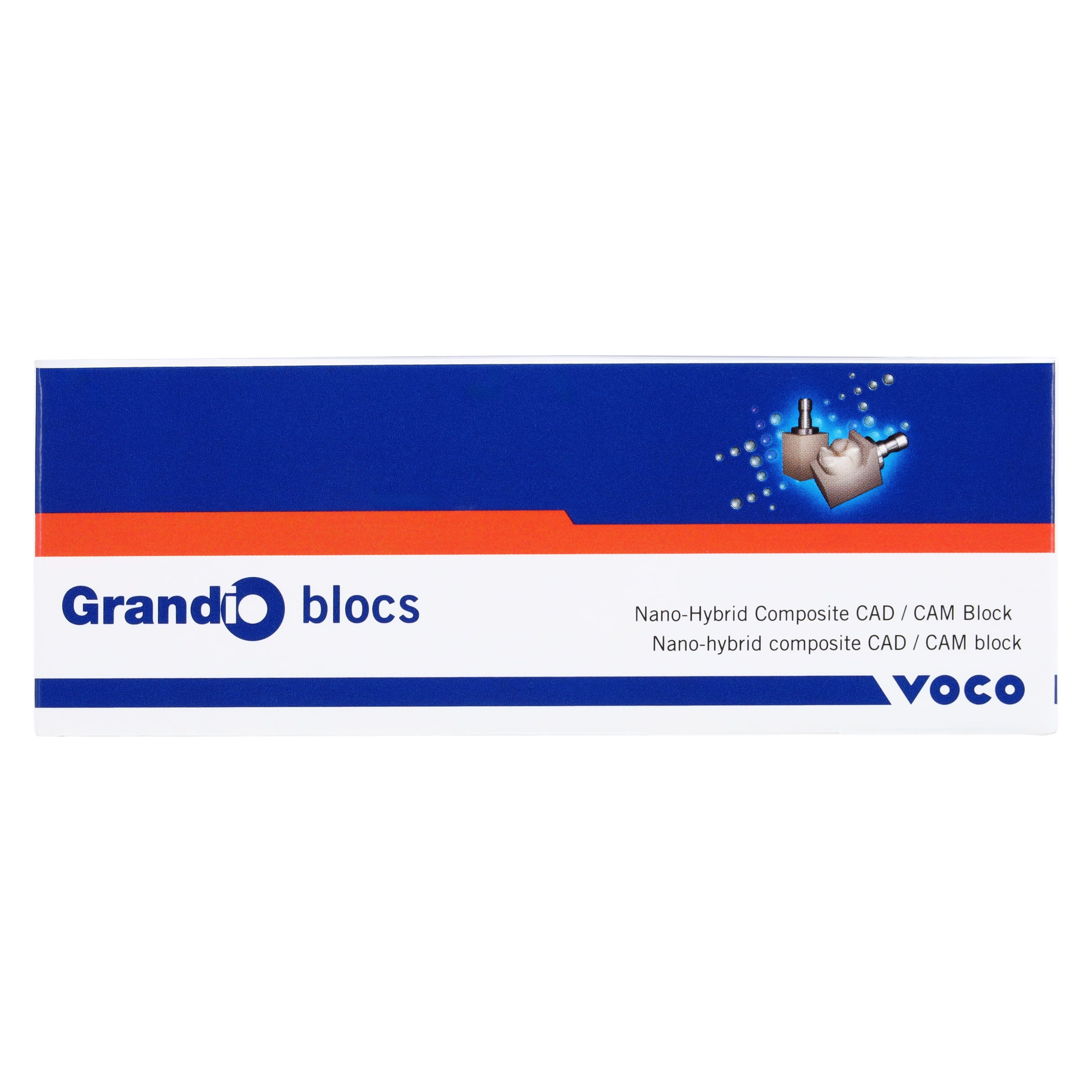 Grandio Blocs Universal Nano-Ceramic Hybrid CAD/CAM Milling Blocks, Low Translucency, Size 12, Shade A3, 5/Pkg thumbnail 2