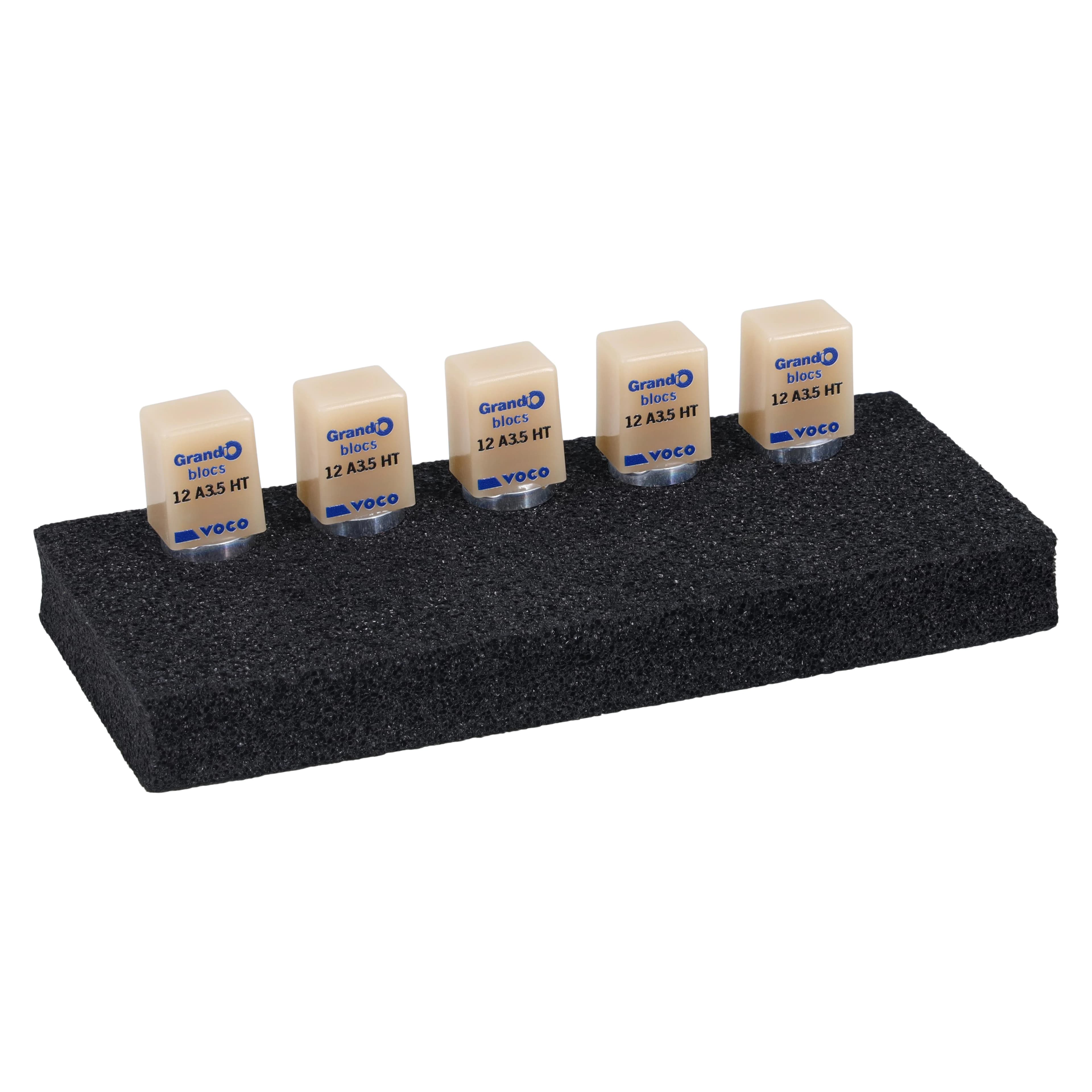 Grandio Blocs Universal Nano-Ceramic Hybrid CAD/CAM Milling Blocks, High Translucency, Size 12, Shade A3.5, 5/Pkg thumbnail 2