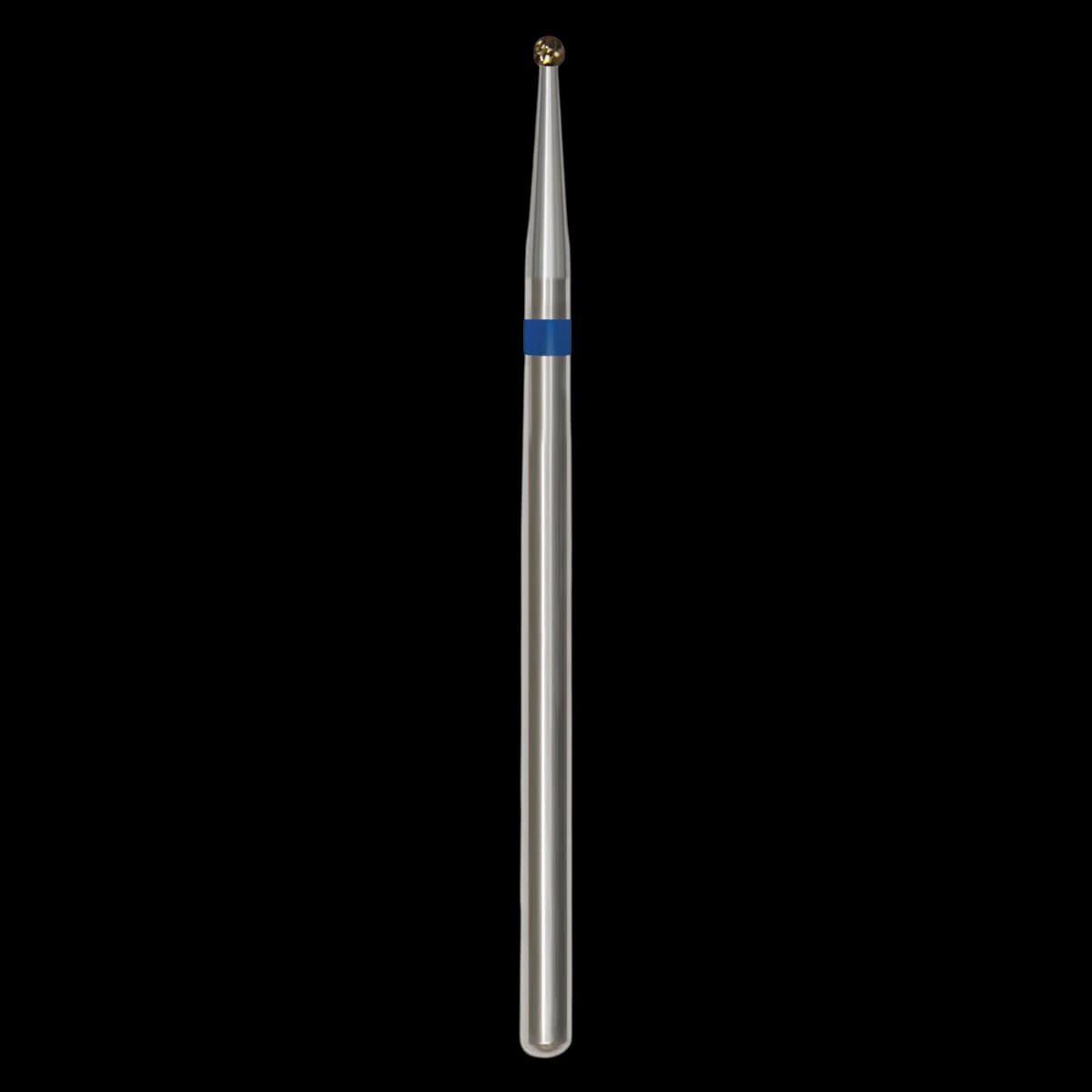 Great White Lab Series Carbide Bur, M Series, ISO 001, Round Spiral Fluted, 016 Head Diameter, HP Shank, Blue Band, GW71-016 - Great White&reg; Lab Series Carbide Burs - M Series GW71-016 (ISO 001) - Image 1